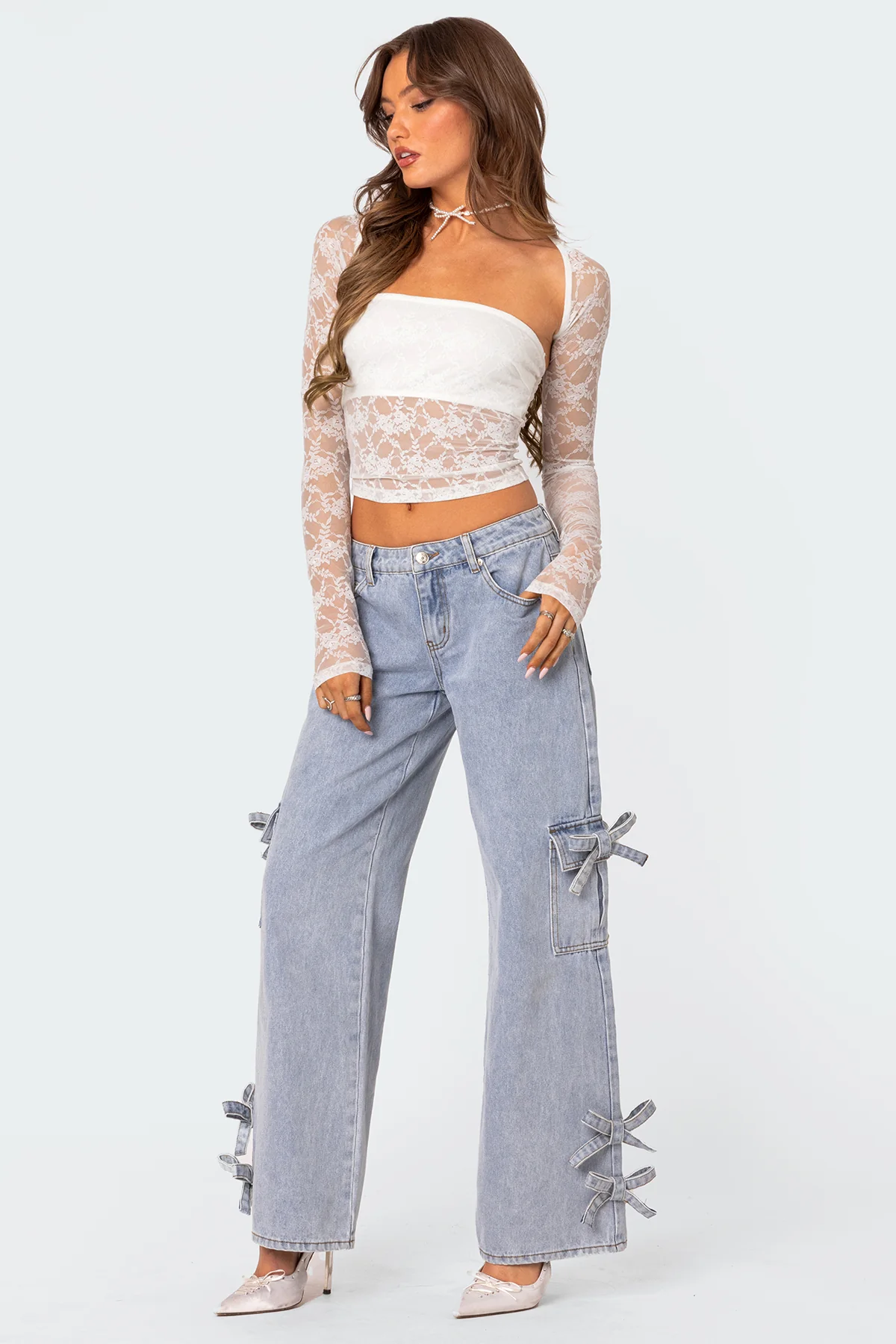 Bows 4 Days Low Rise Baggy Jeans - Image 5