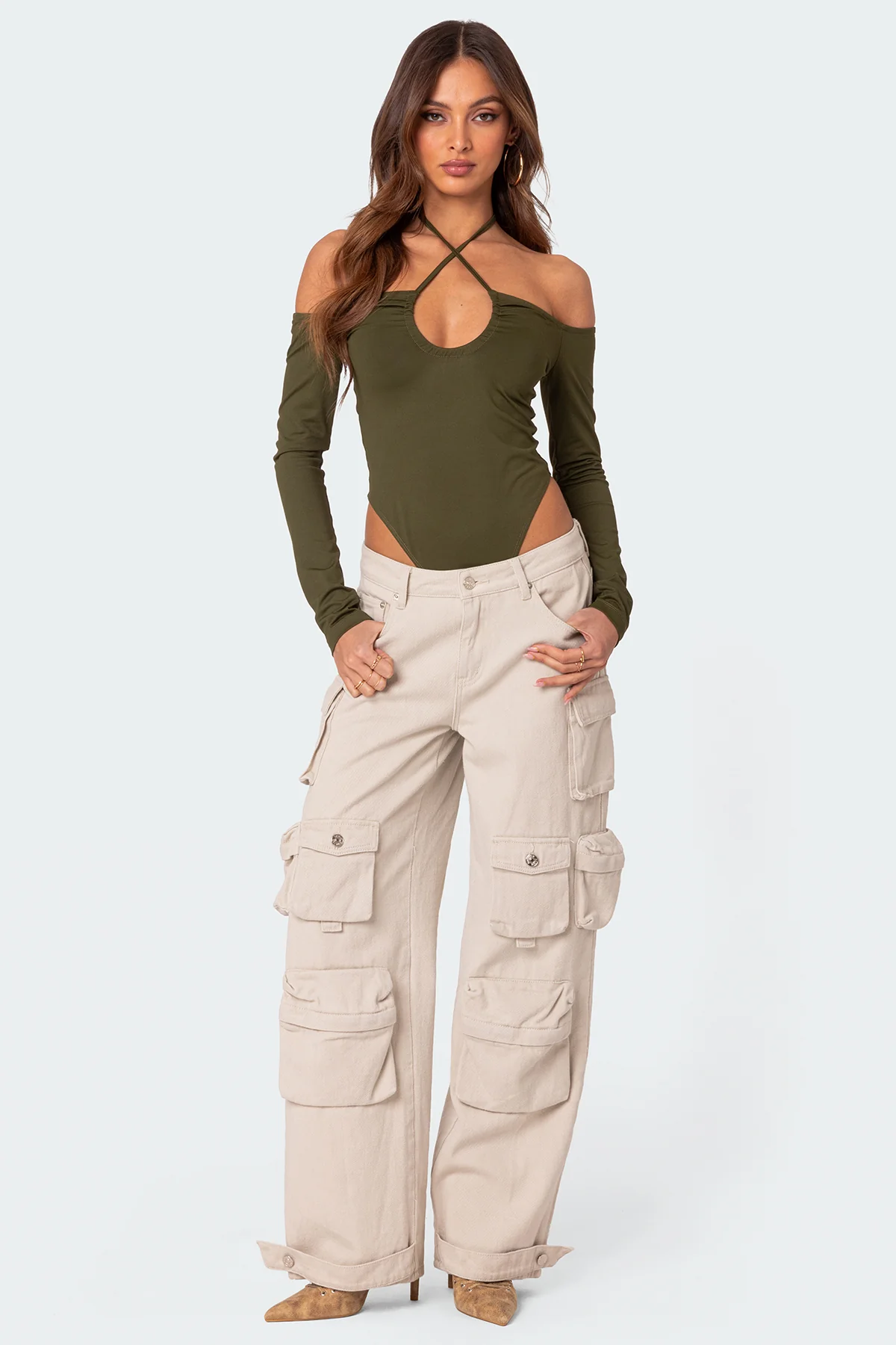 Taurus Plunge Neck Bodysuit - Image 5