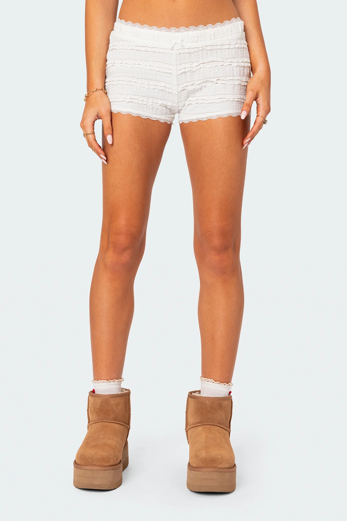 Lucy Ruffled Lace Shorts - Image 2