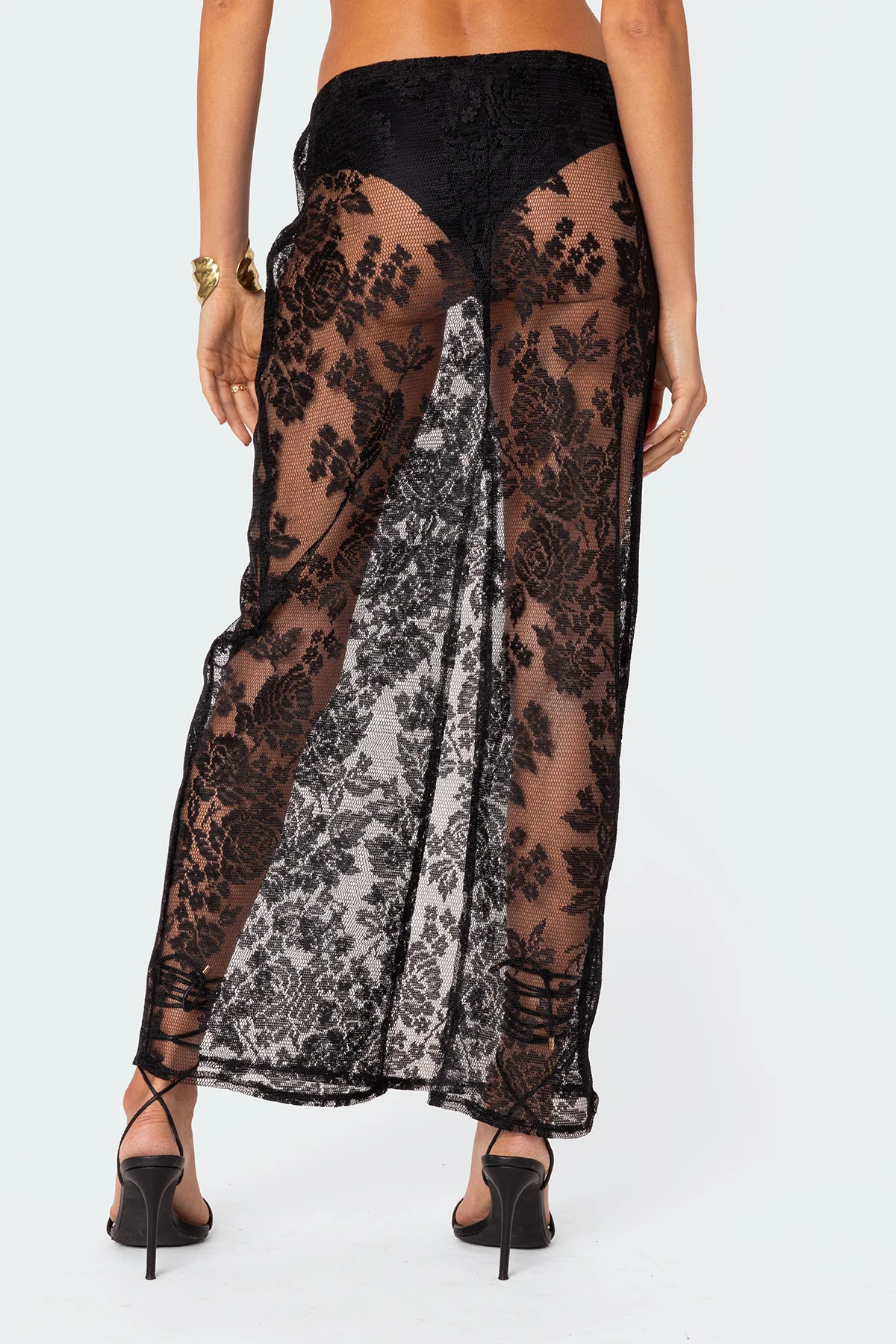 Bess Sheer Lace Maxi Skirt - Image 5
