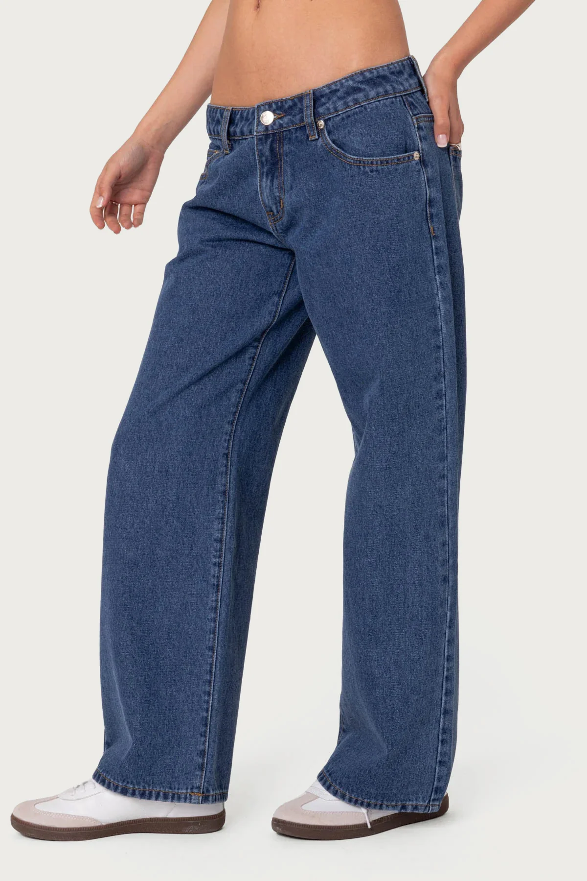 Petite Raelynn Washed Low Rise Baggy Jeans - Image 4