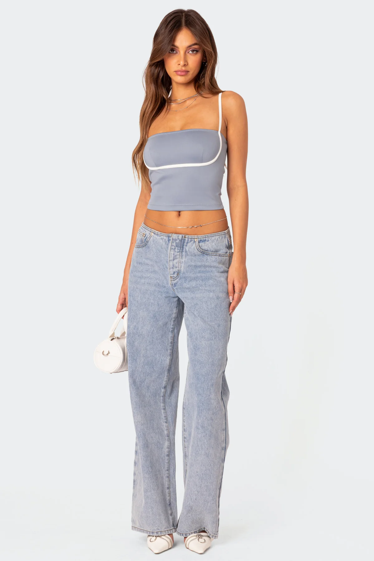 Yang Contrast Strap Tank Top - Image 2