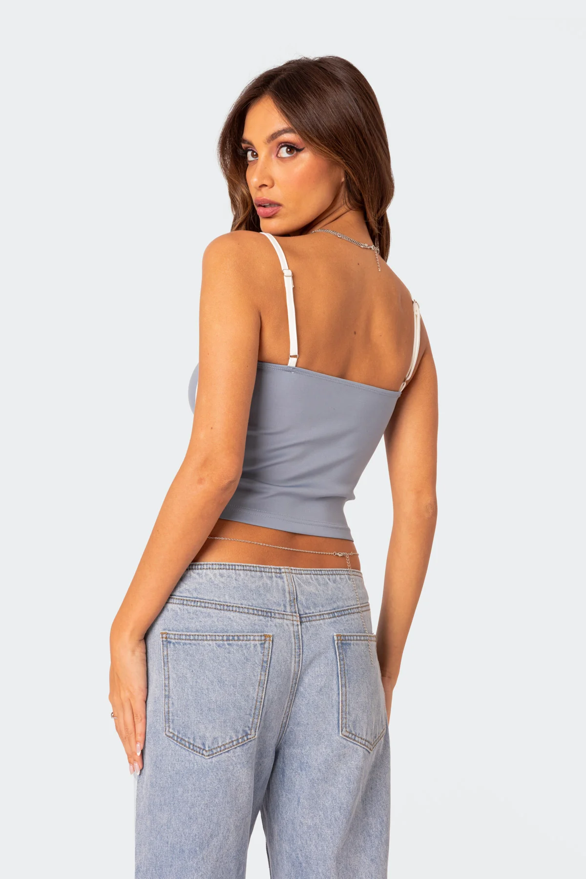 Yang Contrast Strap Tank Top - Image 5