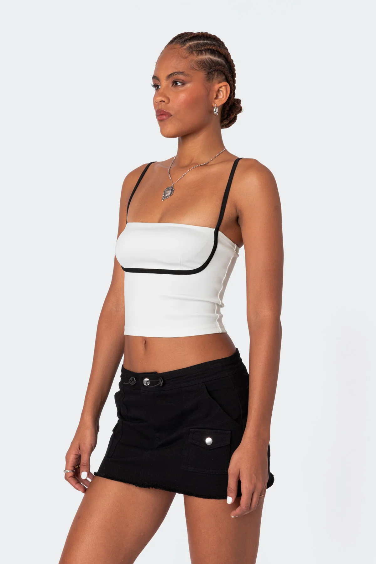 Yang Contrast Strap Tank Top - Image 3