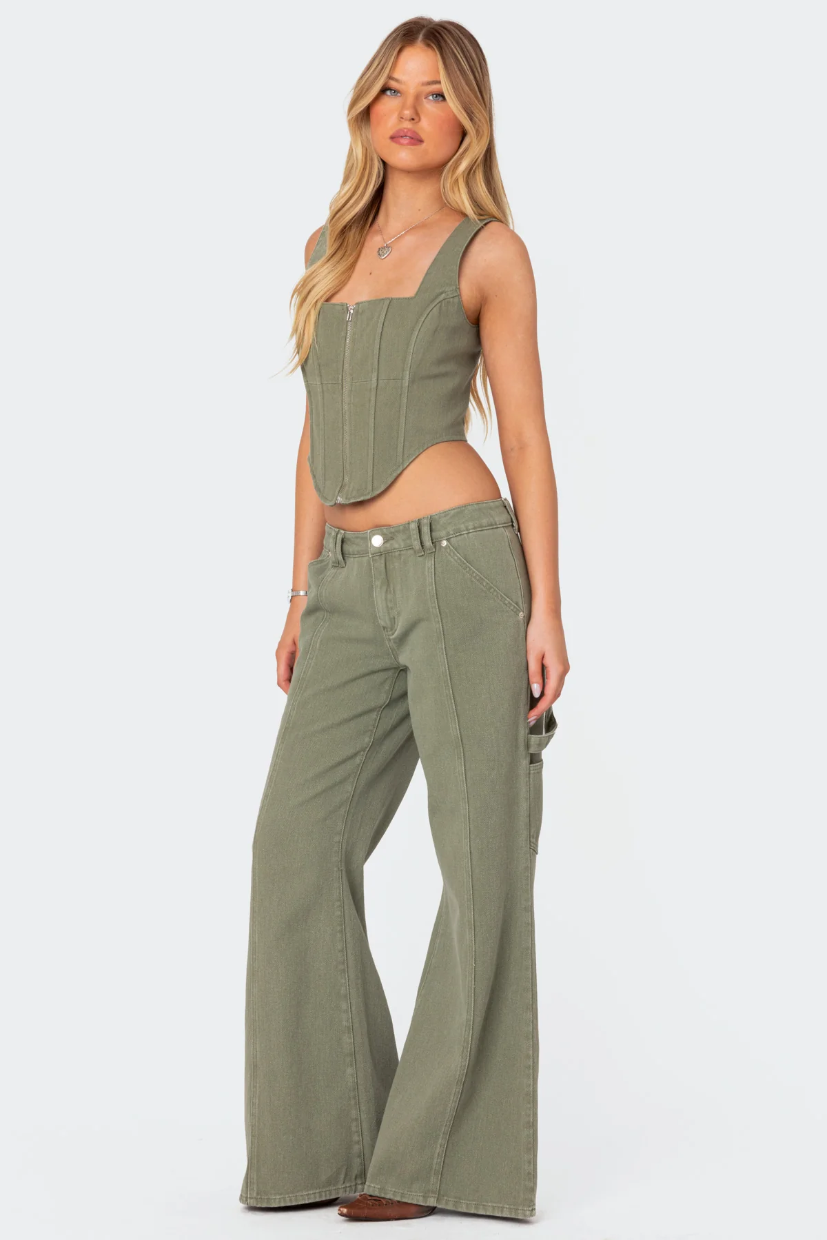 Lottie Low Rise Washed Carpenter Jeans - Image 3