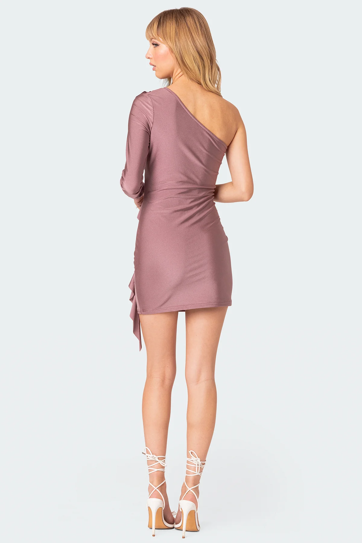 Nash One Shoulder Ruffle Mini Dress - Image 4
