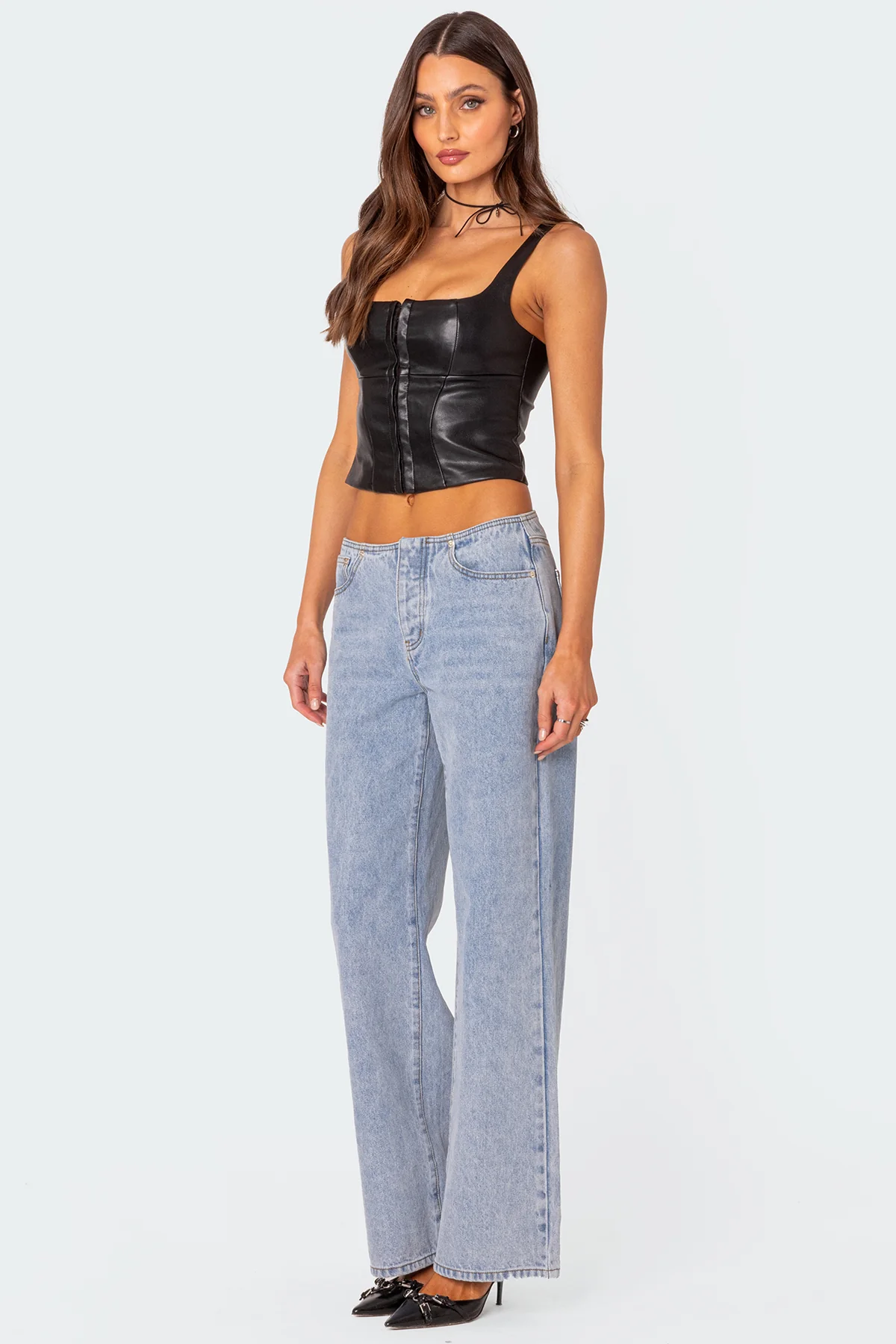 No Waistband Low Rise Baggy Jeans - Image 5