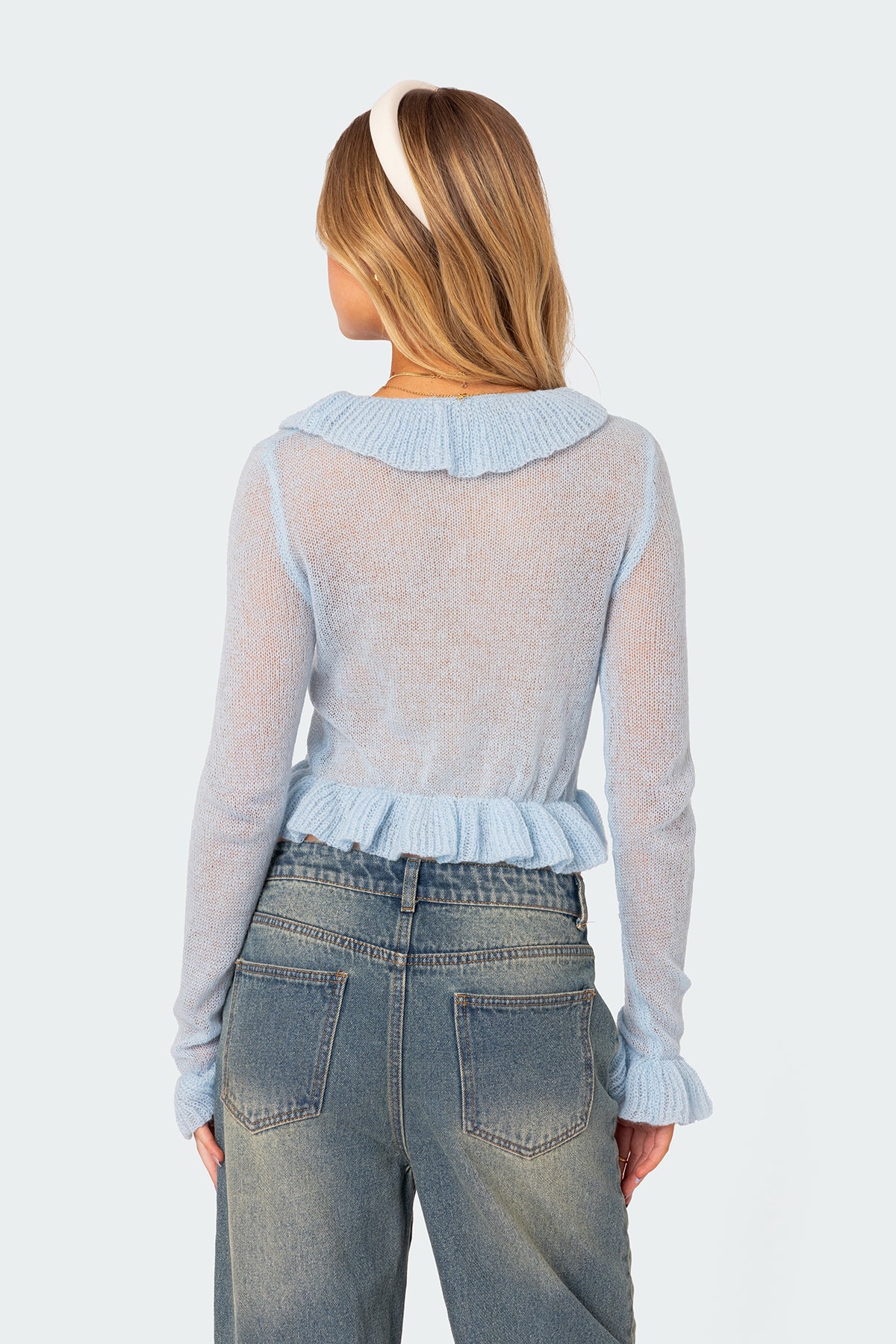 Ryleigh Ruffled Tie Front Cardigan - Image 4