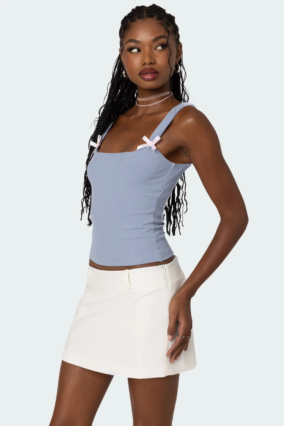 Lola Ribbed Tank Top - Image 4