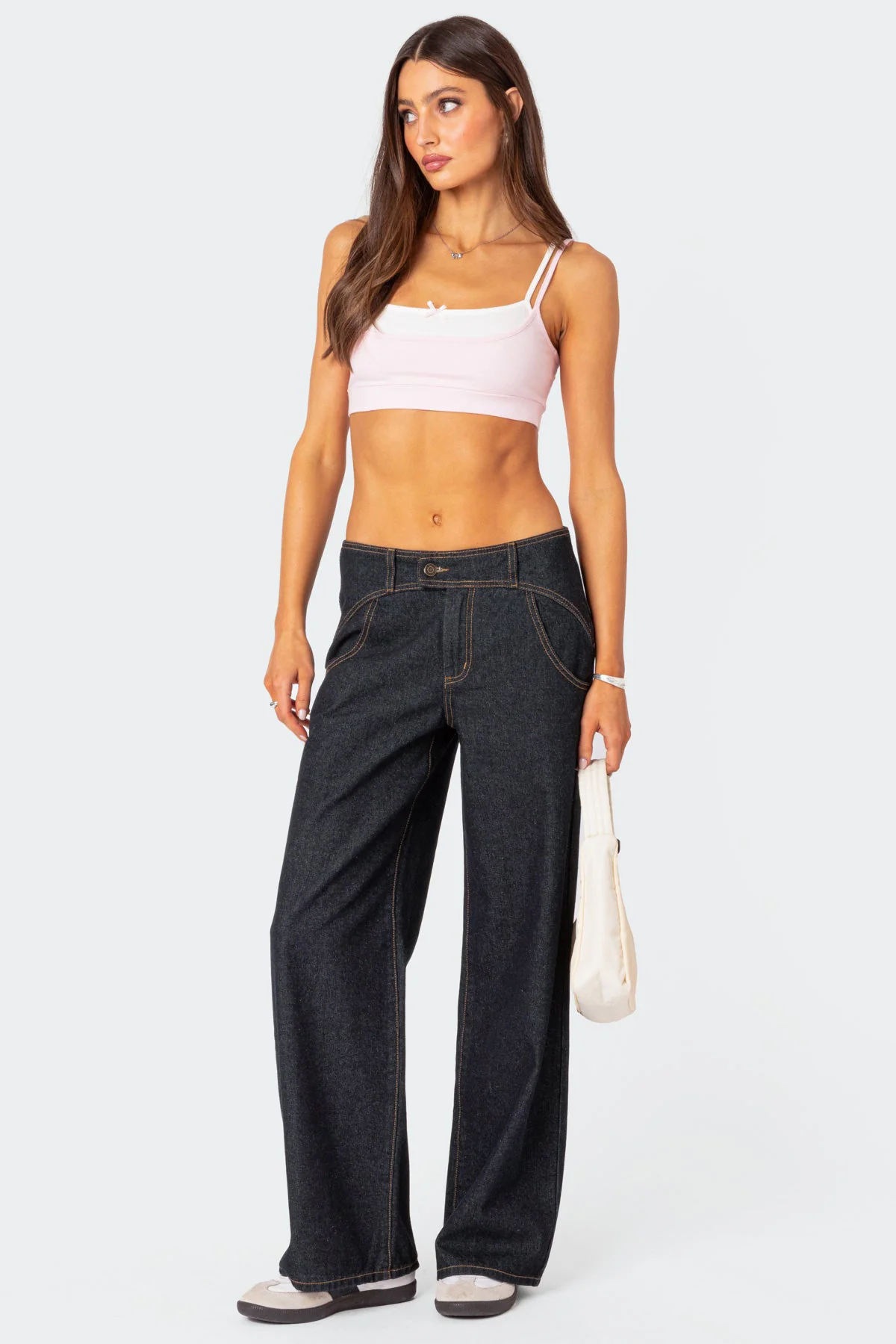 Western Low Rise Wide Leg Jeans - Image 4