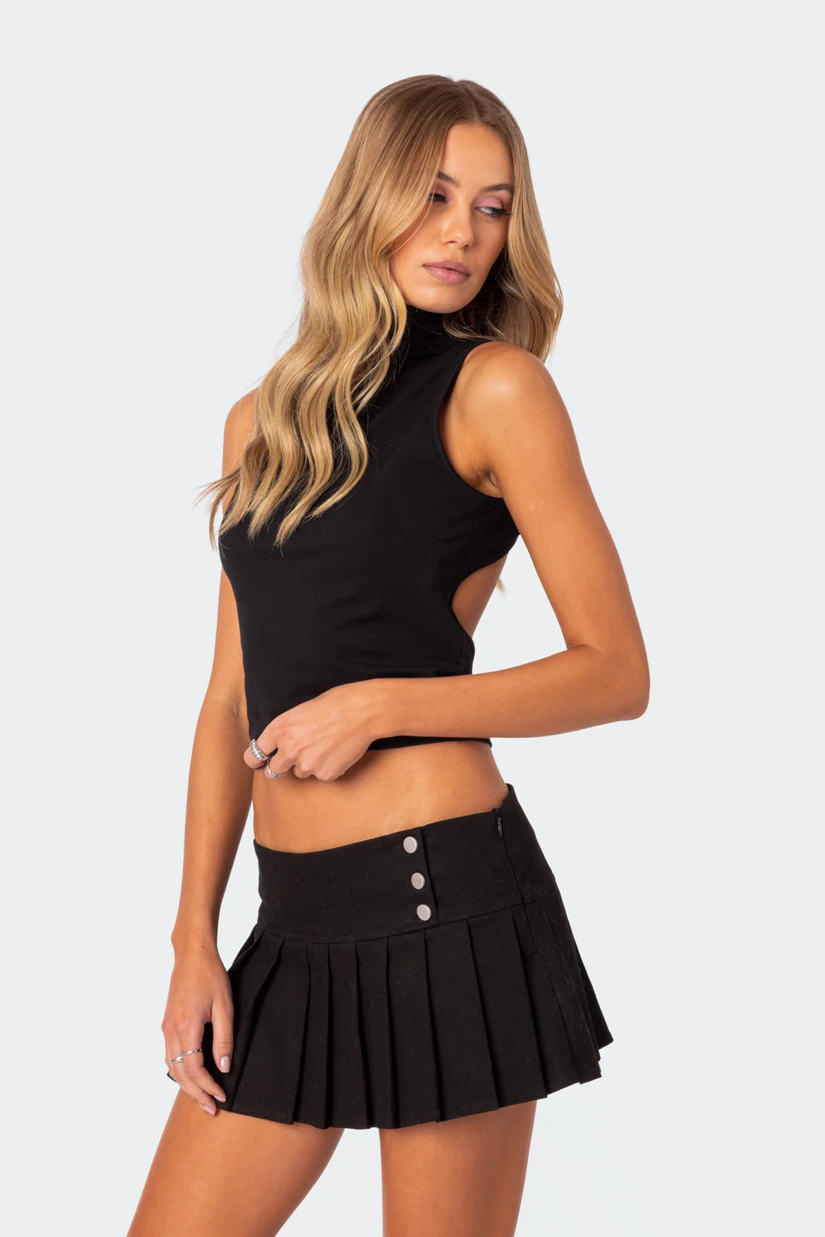 Mock Neck Open Back Top - Image 4