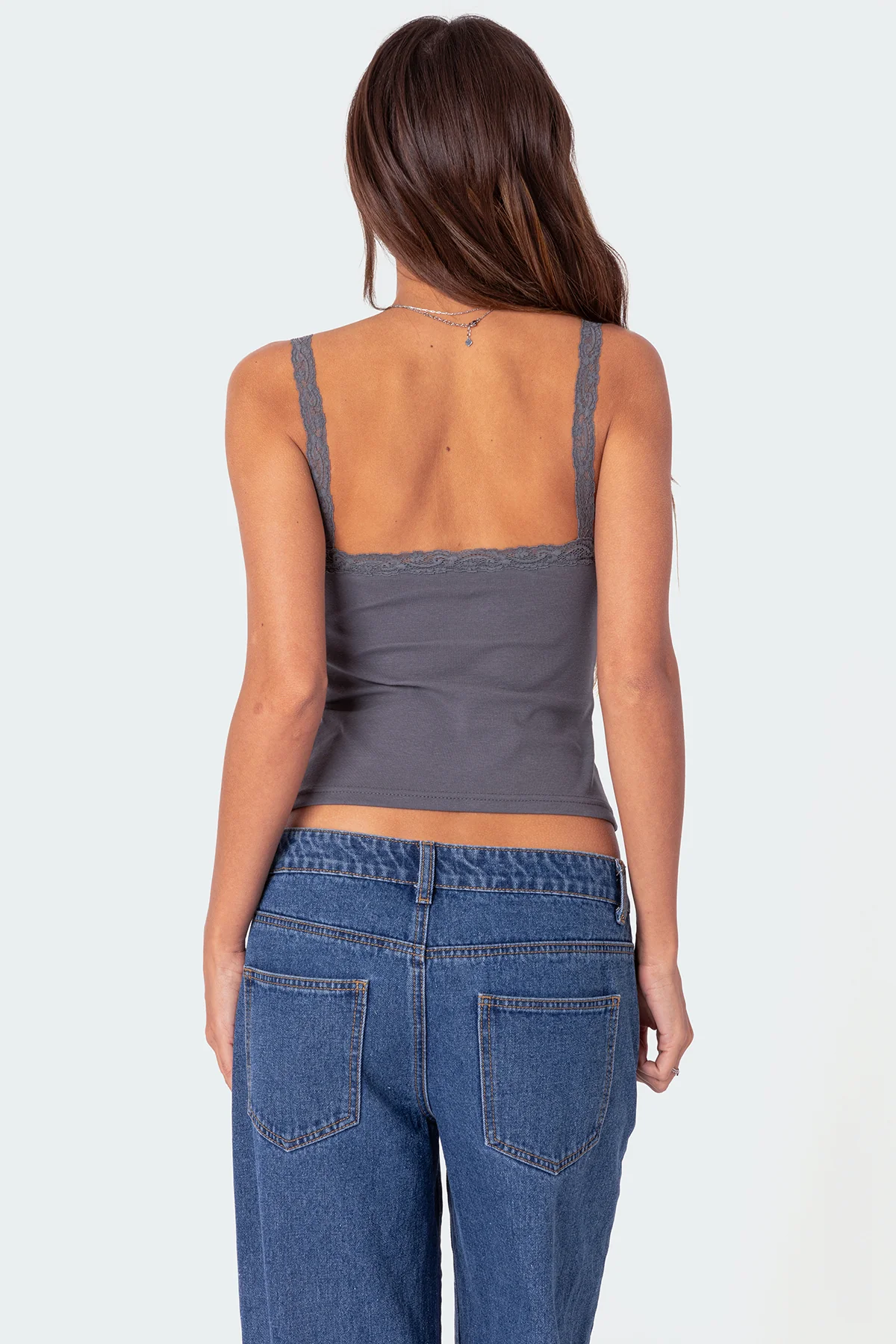 Amilia Lace Trim Tank Top - Image 4