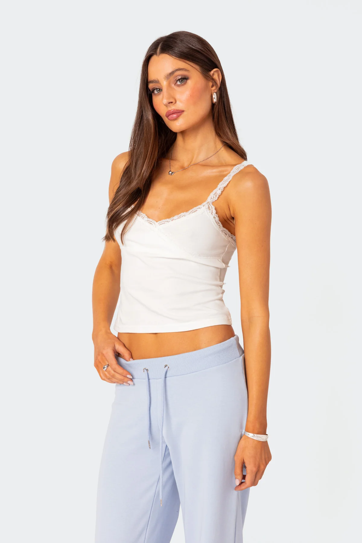 Amilia Lace Trim Tank Top - Image 3
