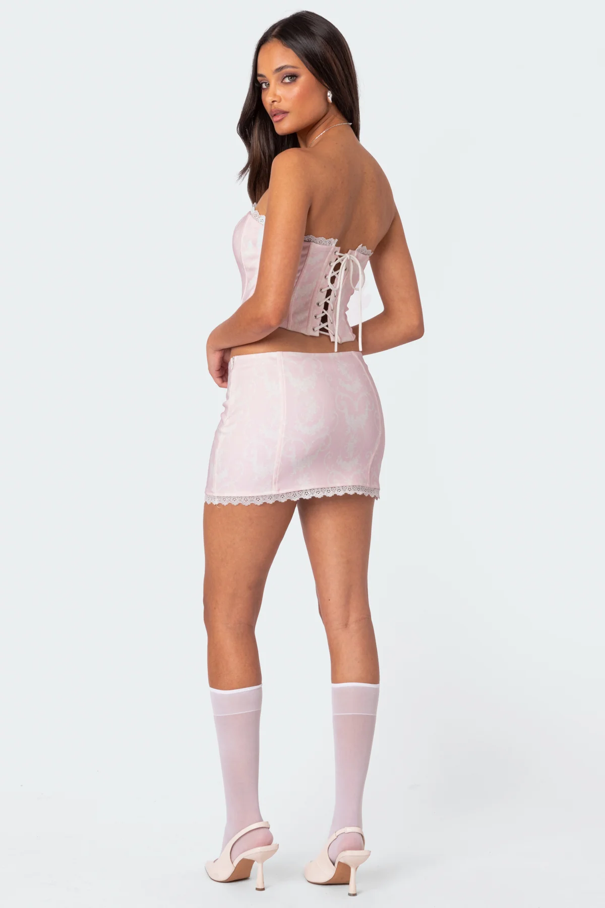 Silvie Printed Lace Up Corset - Image 2
