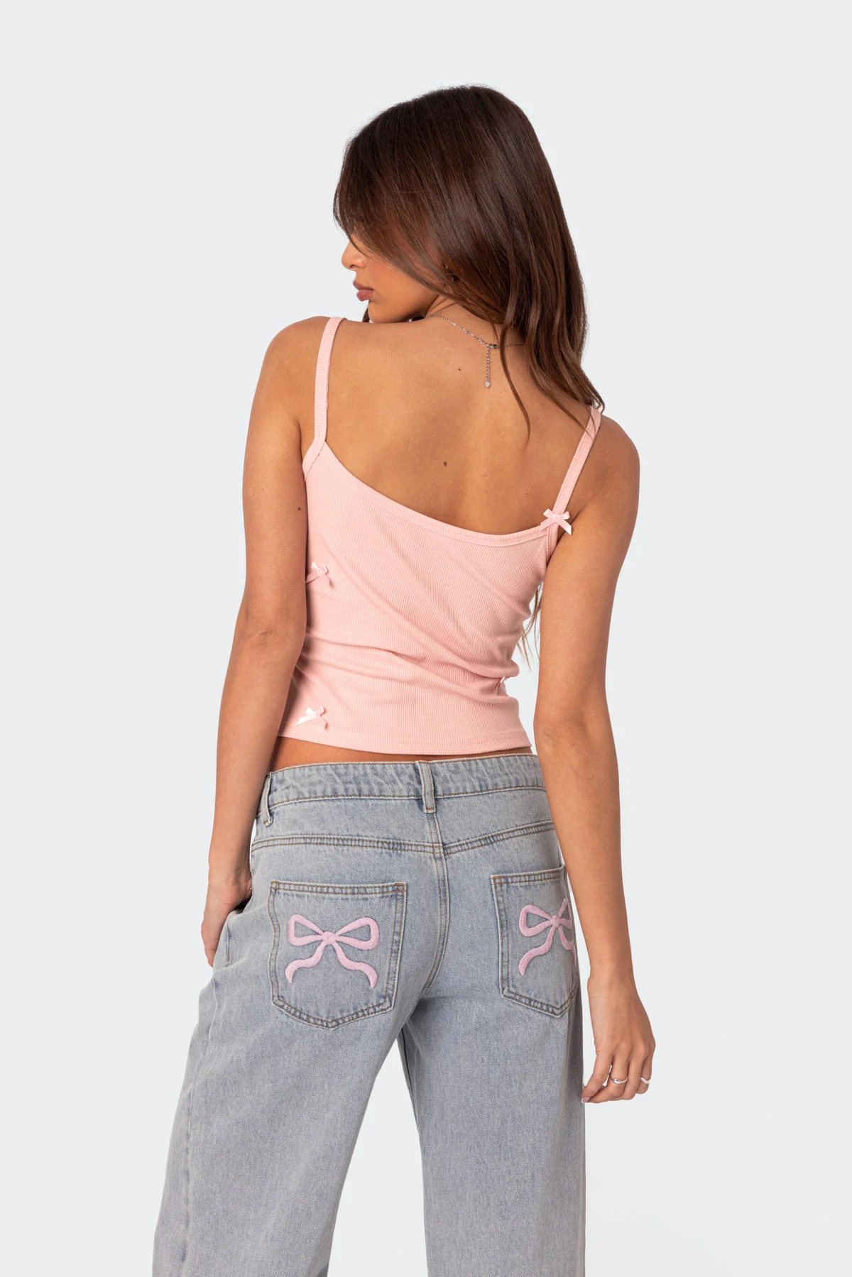 Emilia Ribbed Bow Tank Top - Image 5