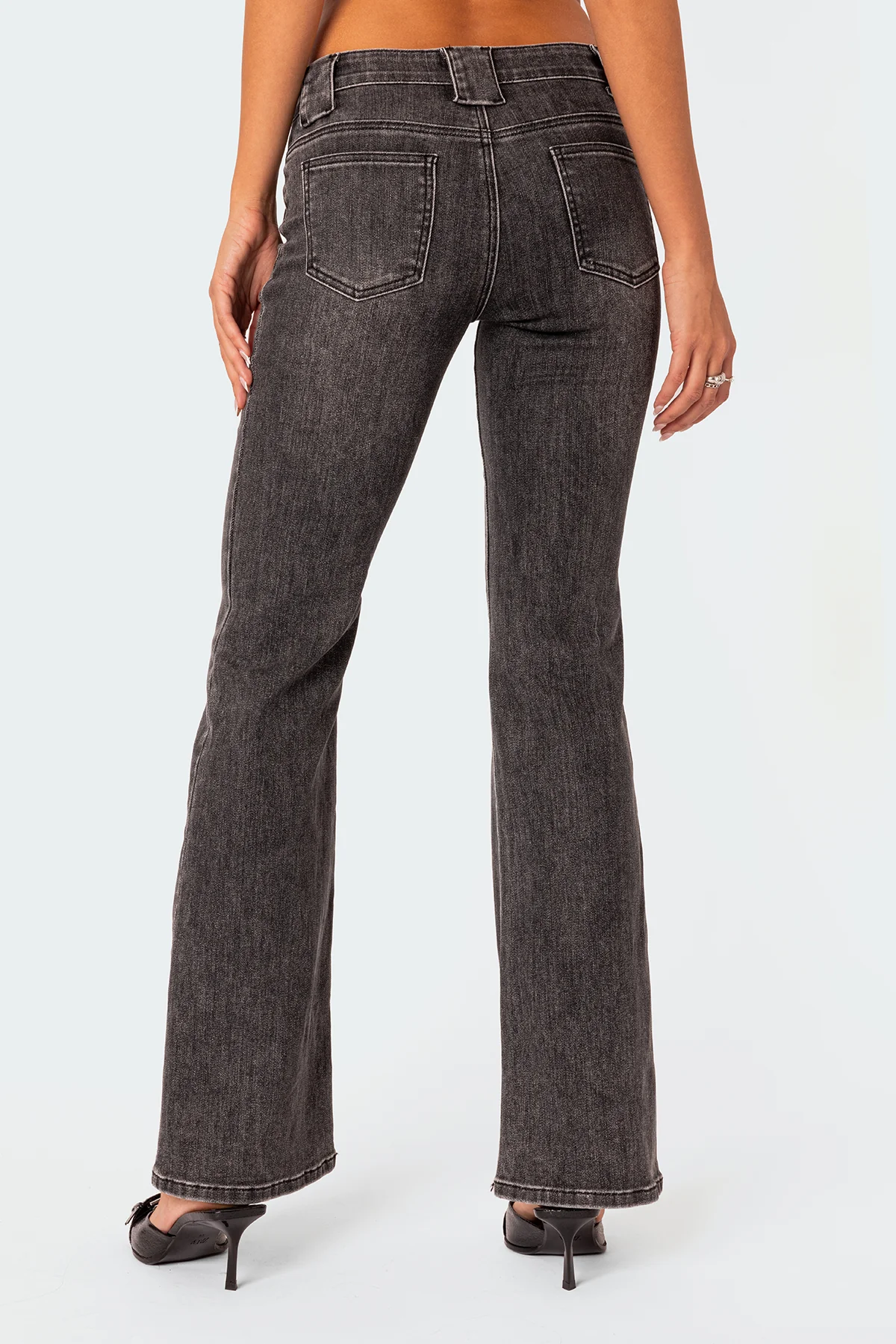 Tatum Washed Low Rise Flared Jeans - Image 5