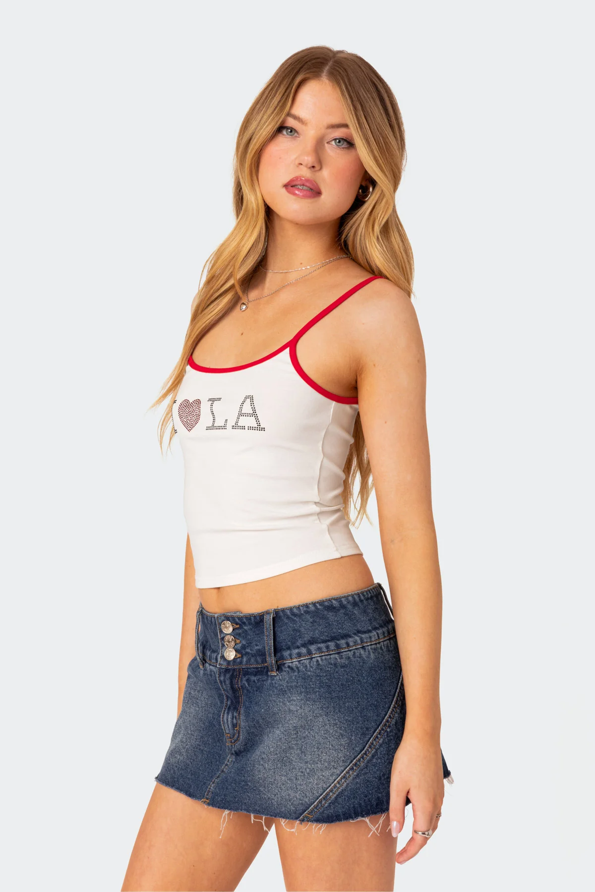 La Lover Rhinestone Tank Top - Image 3