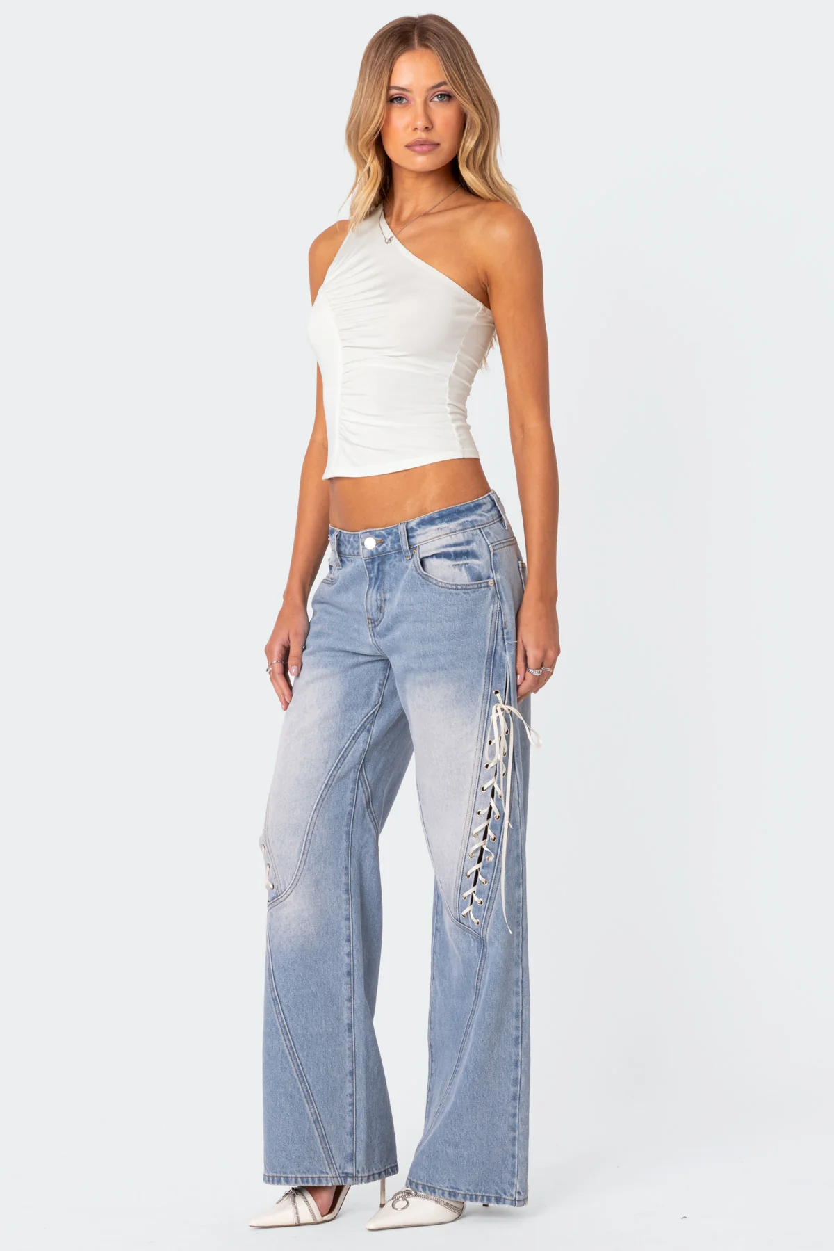 Ivy Ruched One Shoulder Top - Image 2