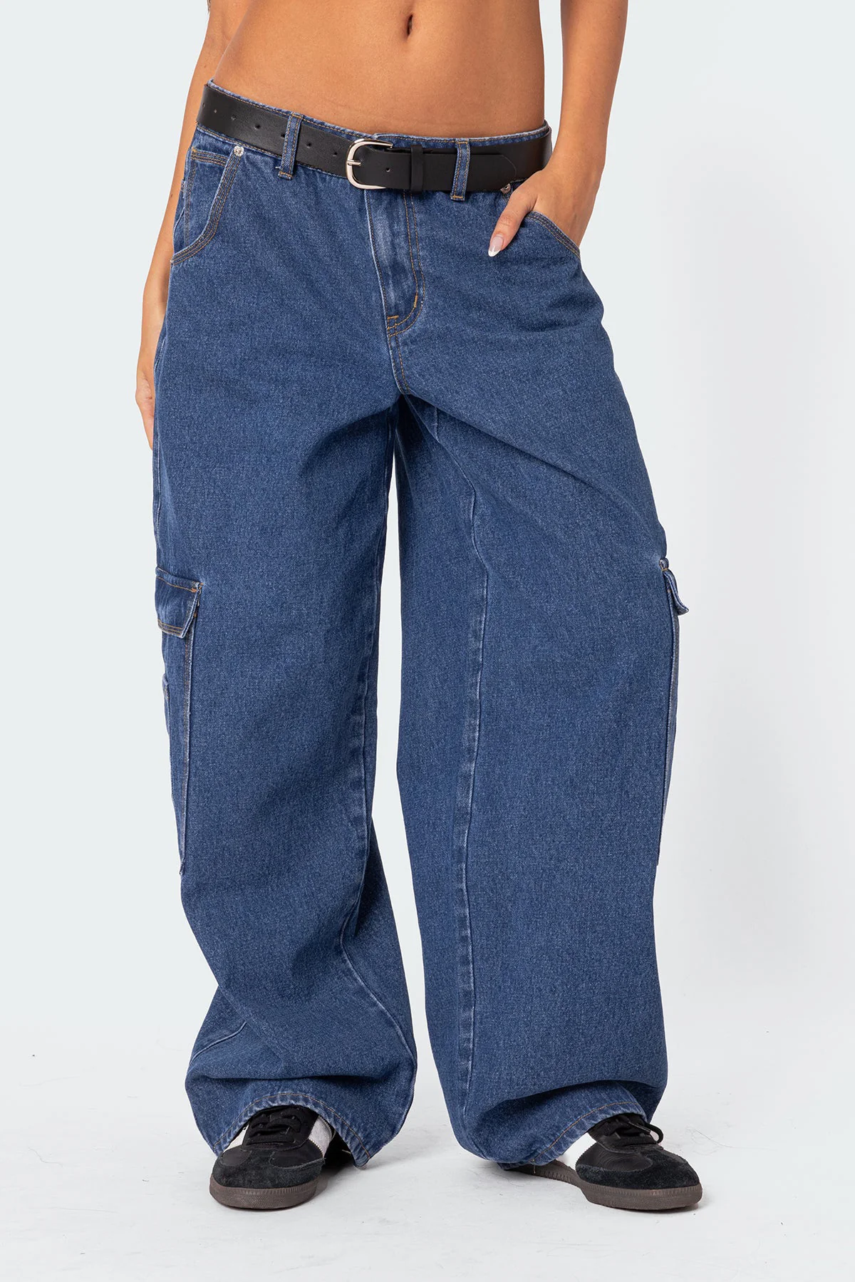 Super Baggy Oversized Belted Jeans - Image 2