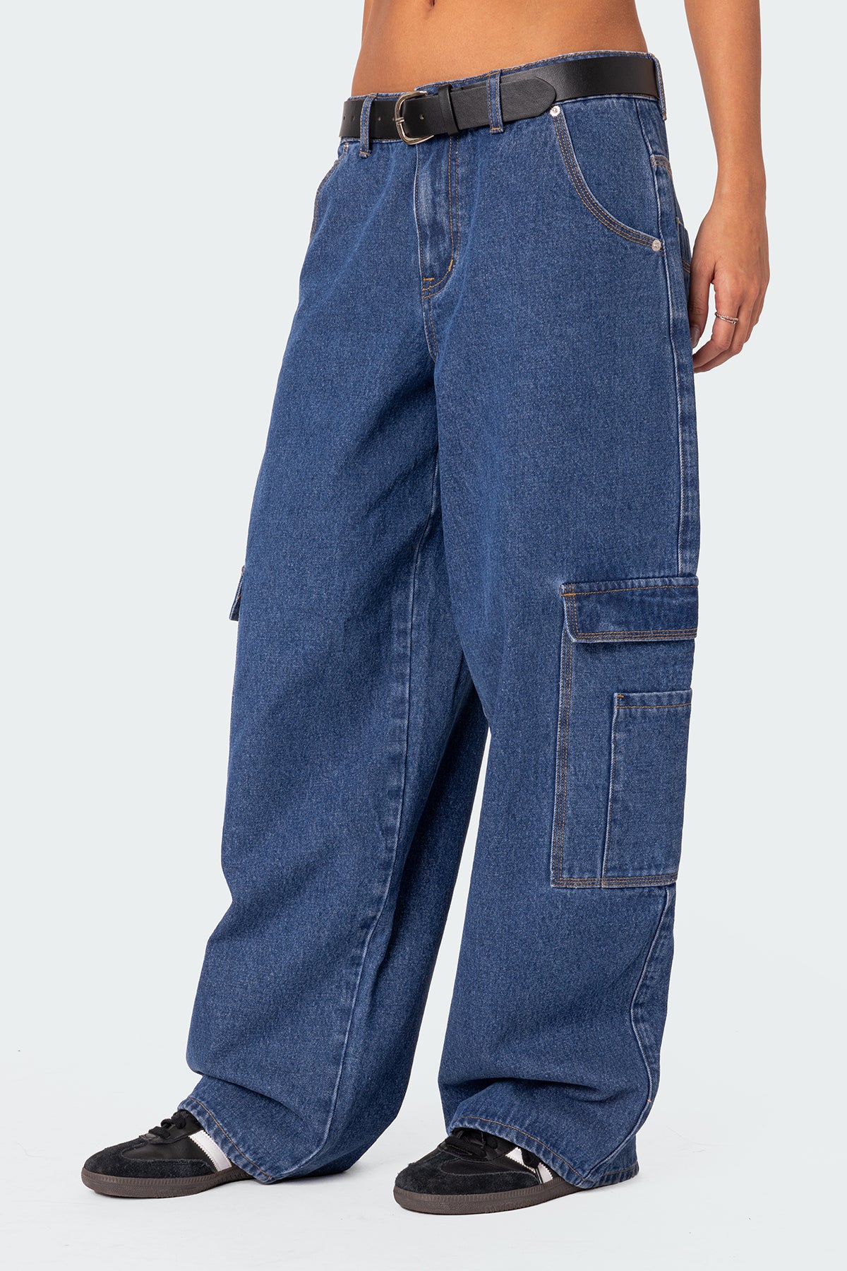 Super Baggy Oversized Belted Jeans - Image 4