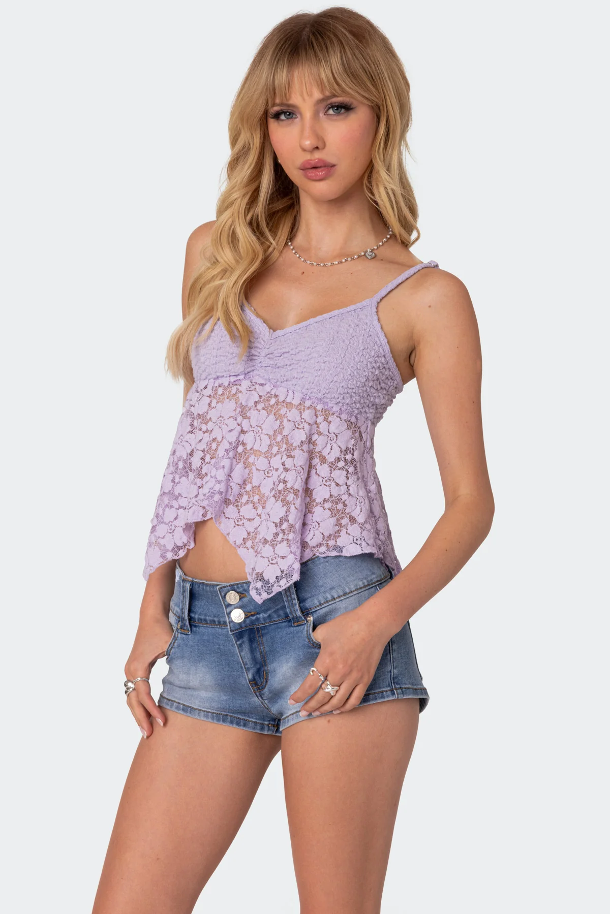Orchid Sheer Lace Top - Image 3