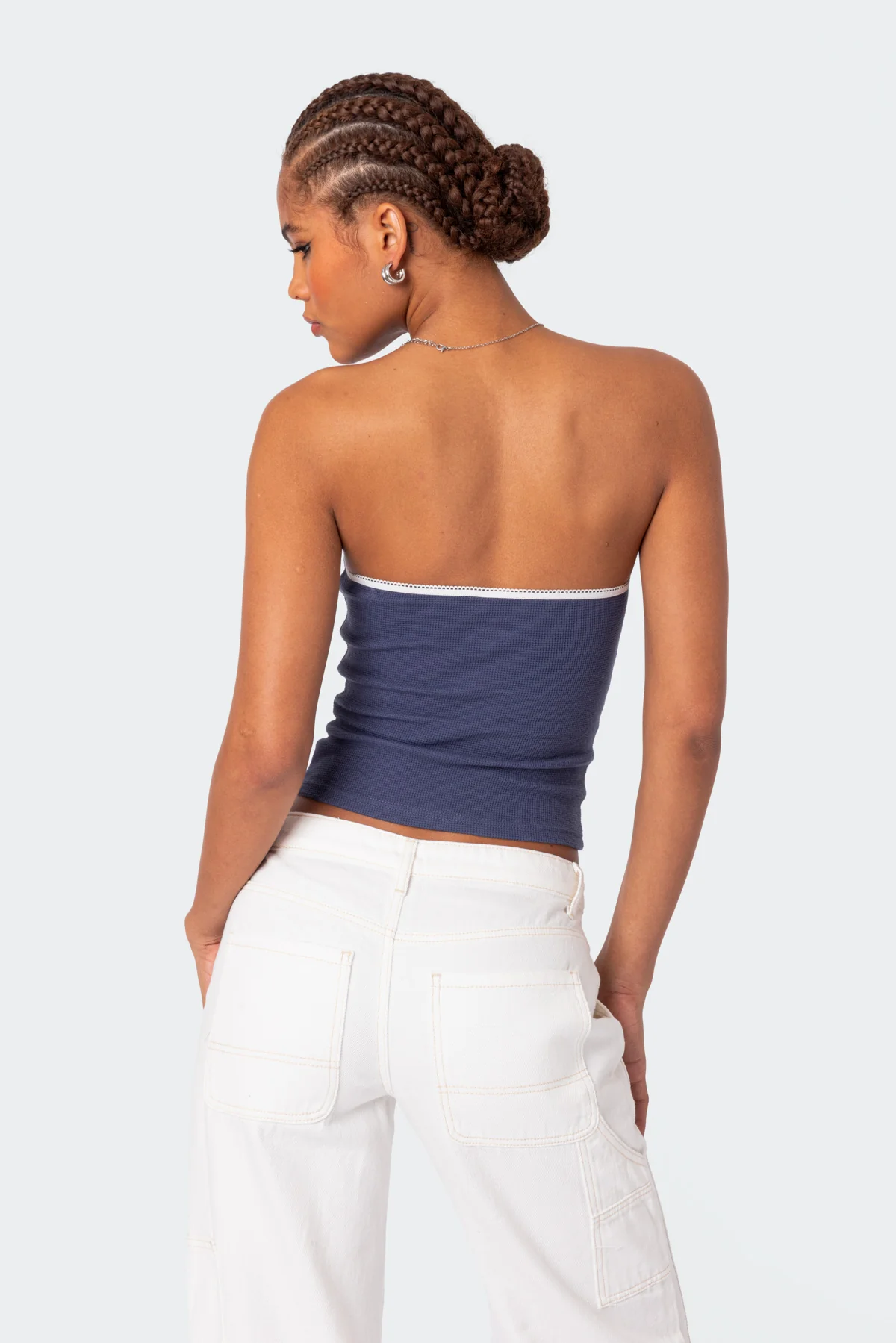 Kacey Strapless Waffle Top - Image 4
