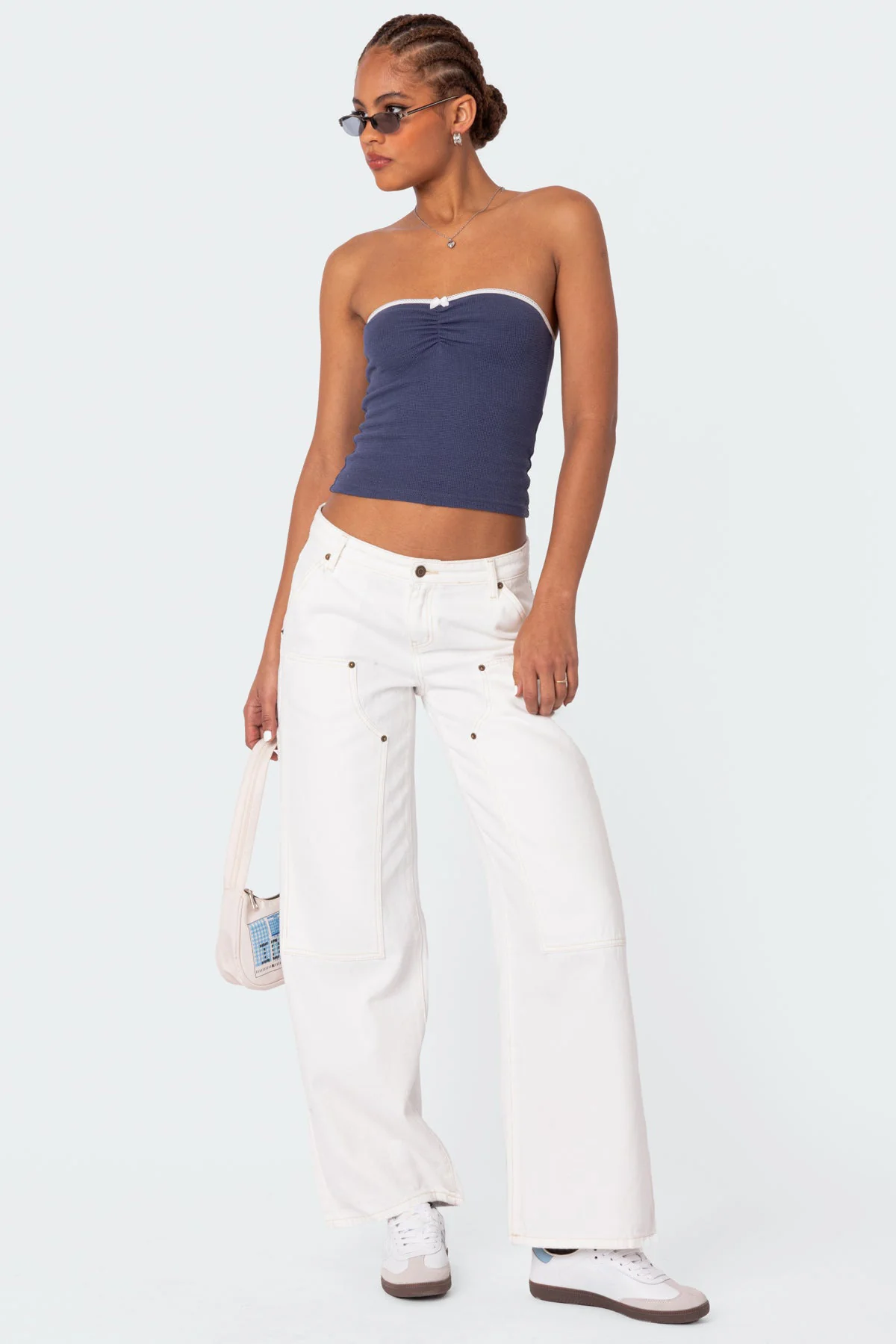 Kacey Strapless Waffle Top - Image 5