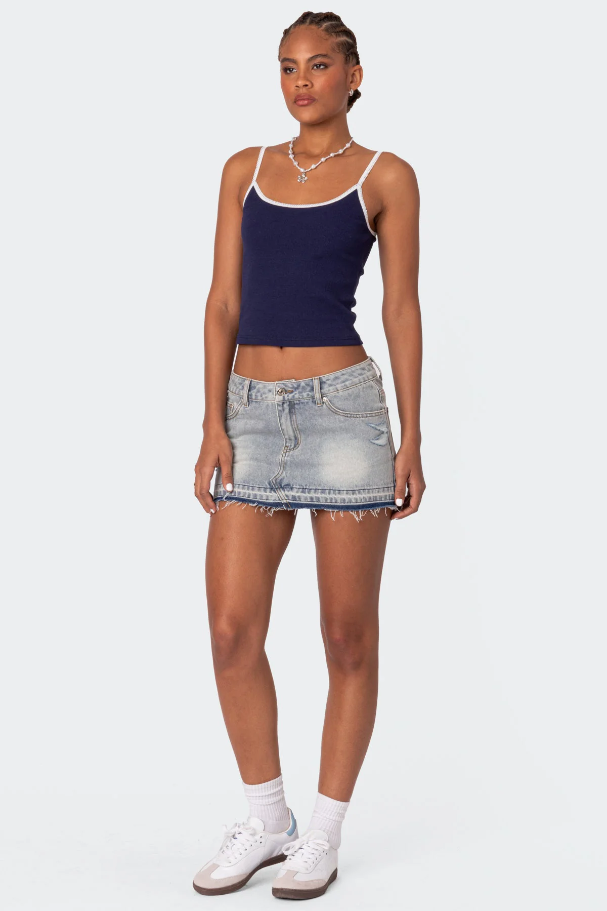 Franky Ribbed Contrast Tank Top - Image 5