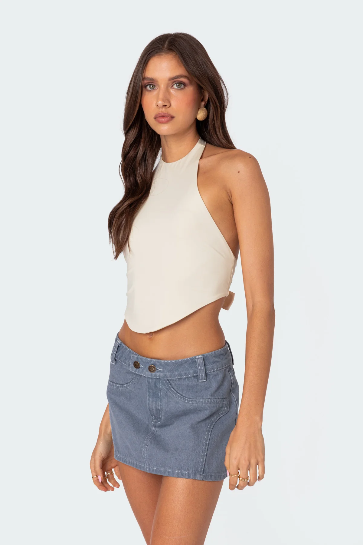 Raine Curved Halter Top - Image 3