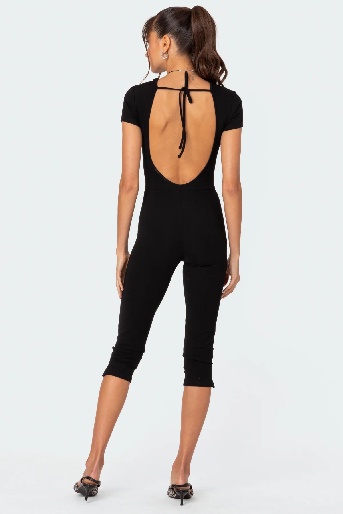 Capri Open Back Jumpsuit - Image 4