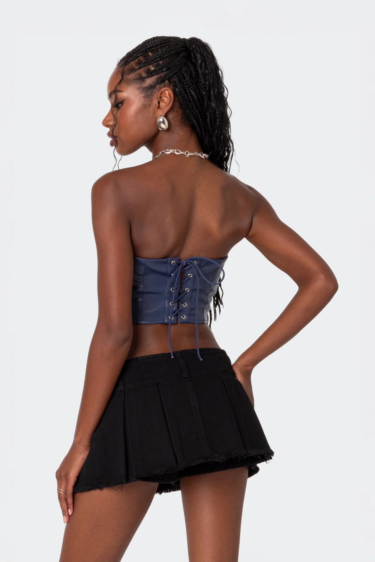 Mazie Faux Leather Bandeau Top - Image 4