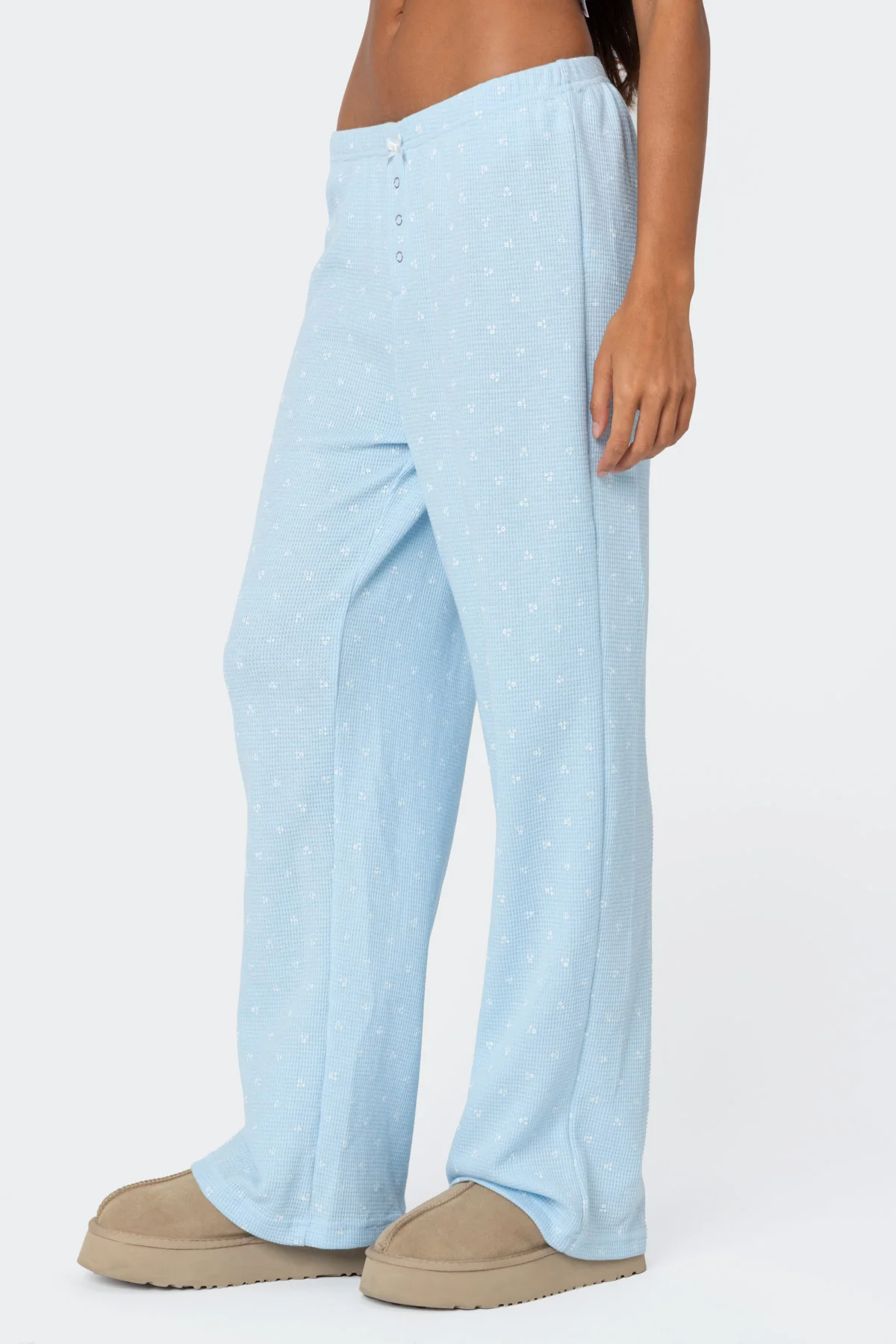 Petal Printed Waffle Pants - Image 3