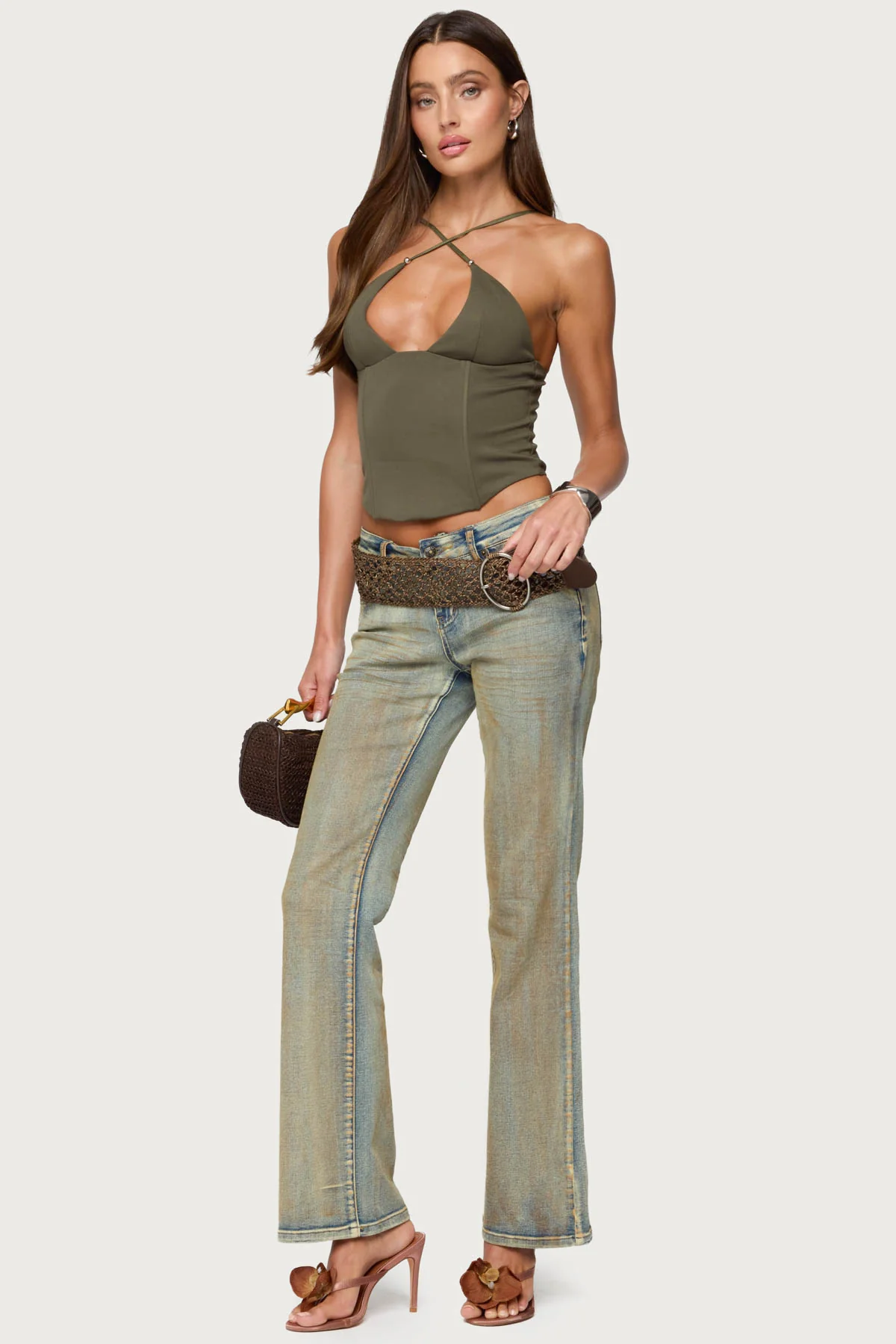 Lou Crossover Beaded Corset - Image 2