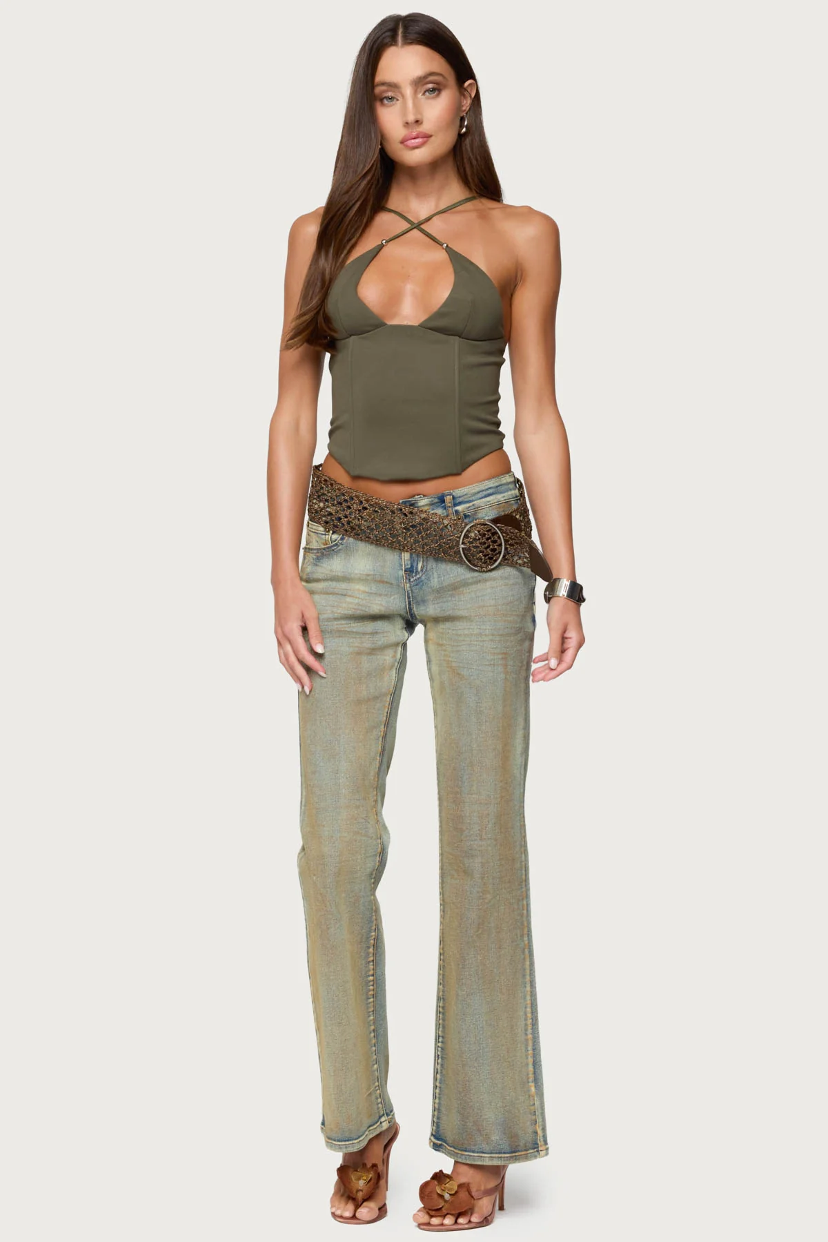 Lou Crossover Beaded Corset - Image 4