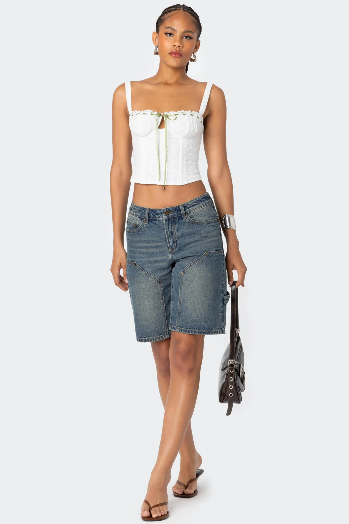 Garden Girl Ribbon Eyelet Corset - Image 5