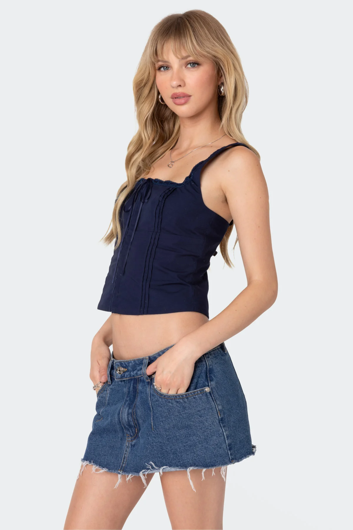 Square Neck Poplin Corset - Image 3