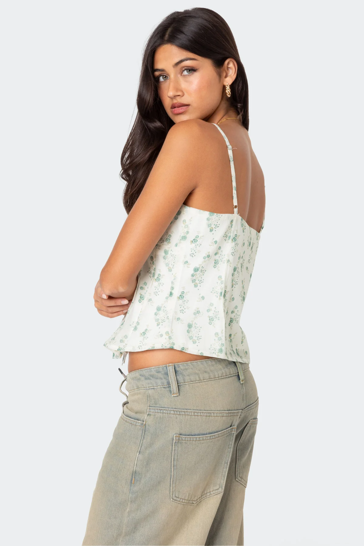 Malmo Printed Tie Front Top - Image 5