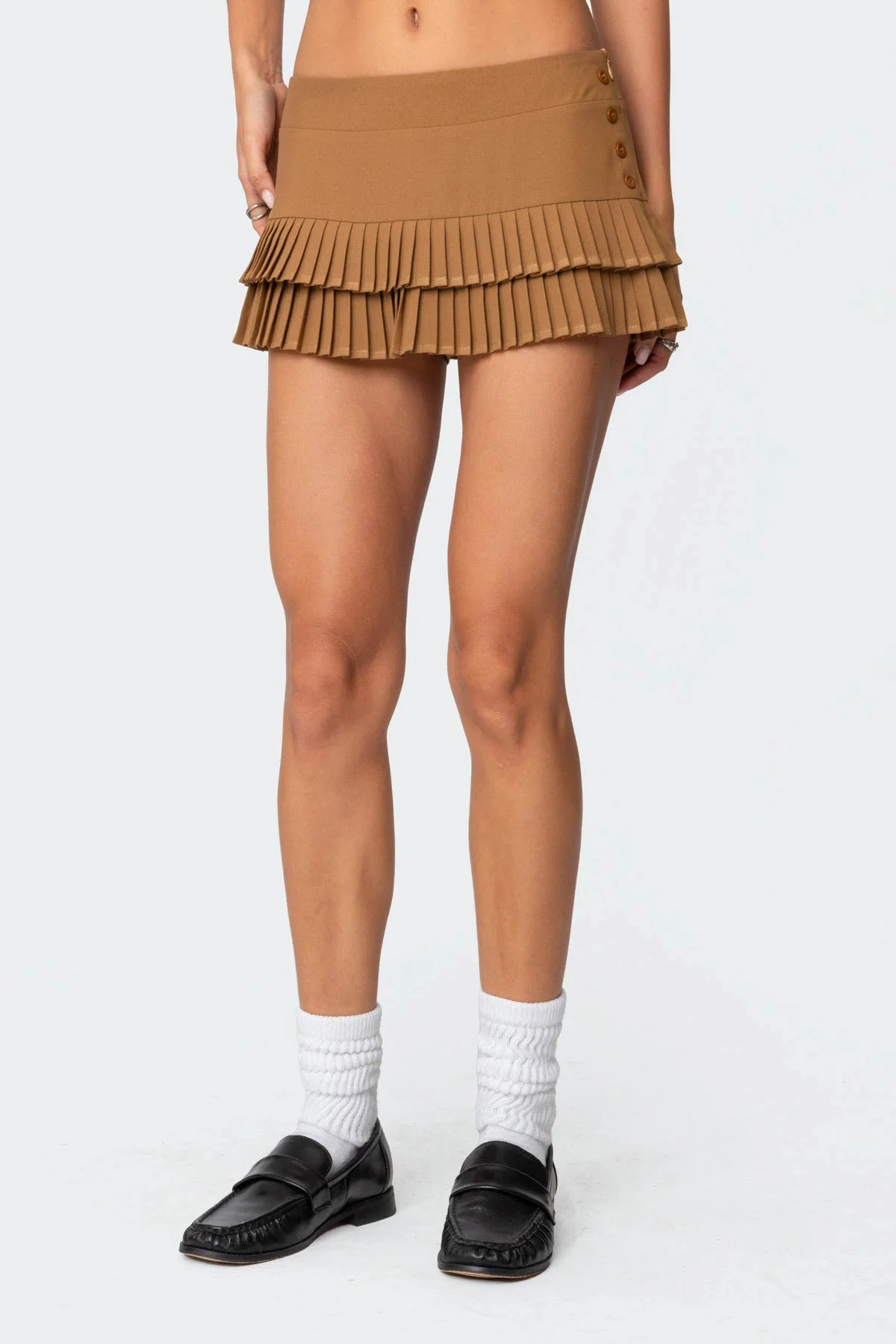 Double Pleated Mini Skort - Image 5