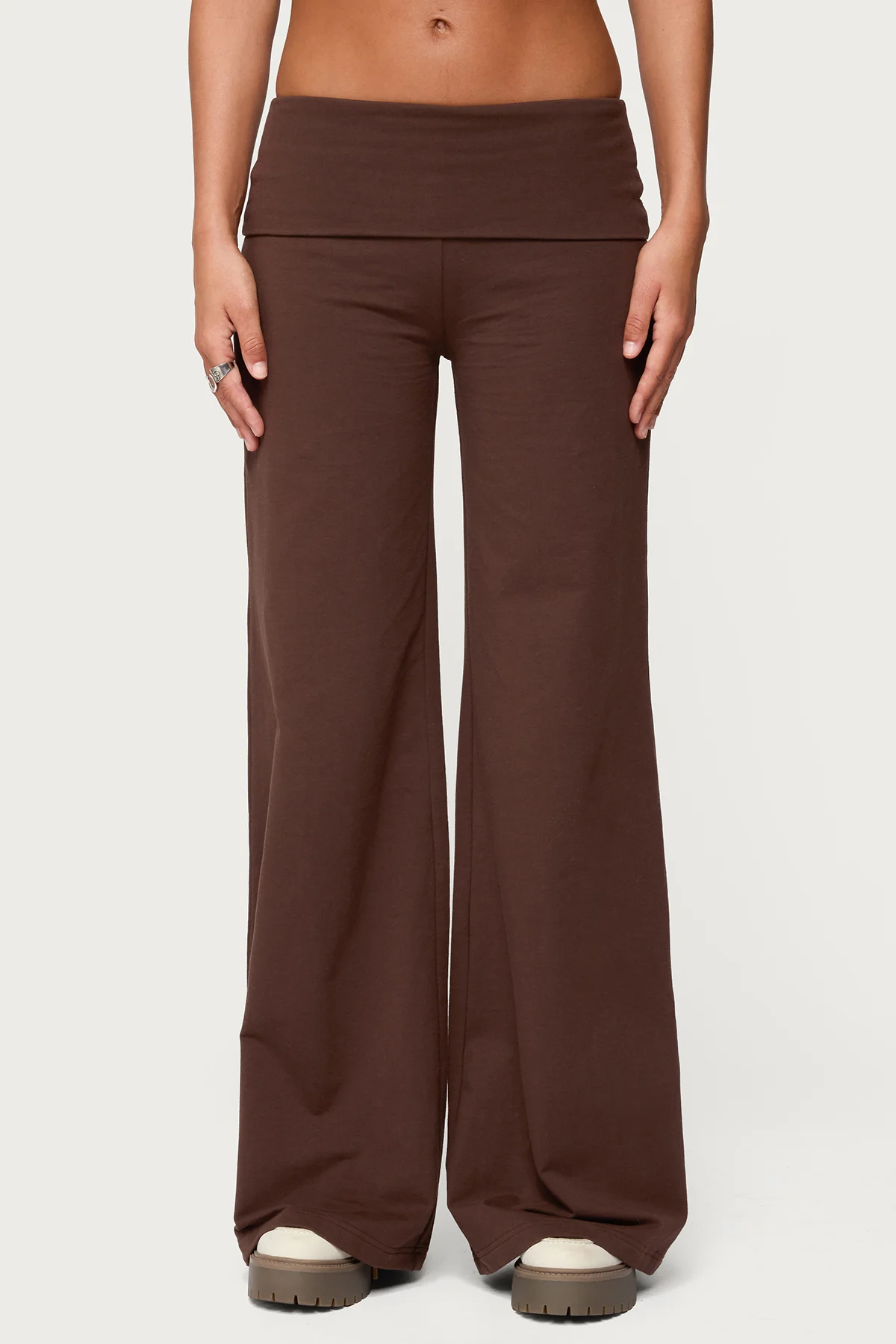 Wide Leg Foldover Pants - Image 3