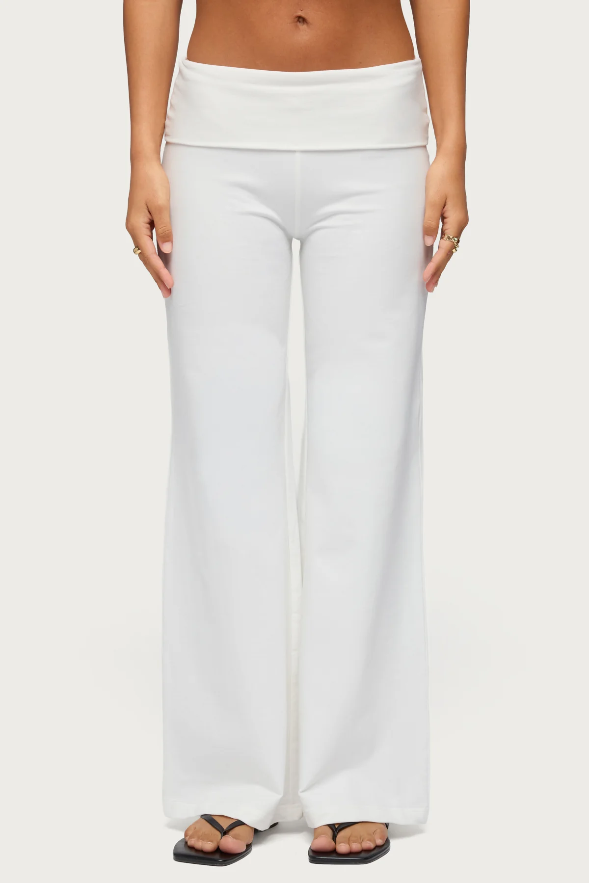 Wide Leg Foldover Pants - Image 2
