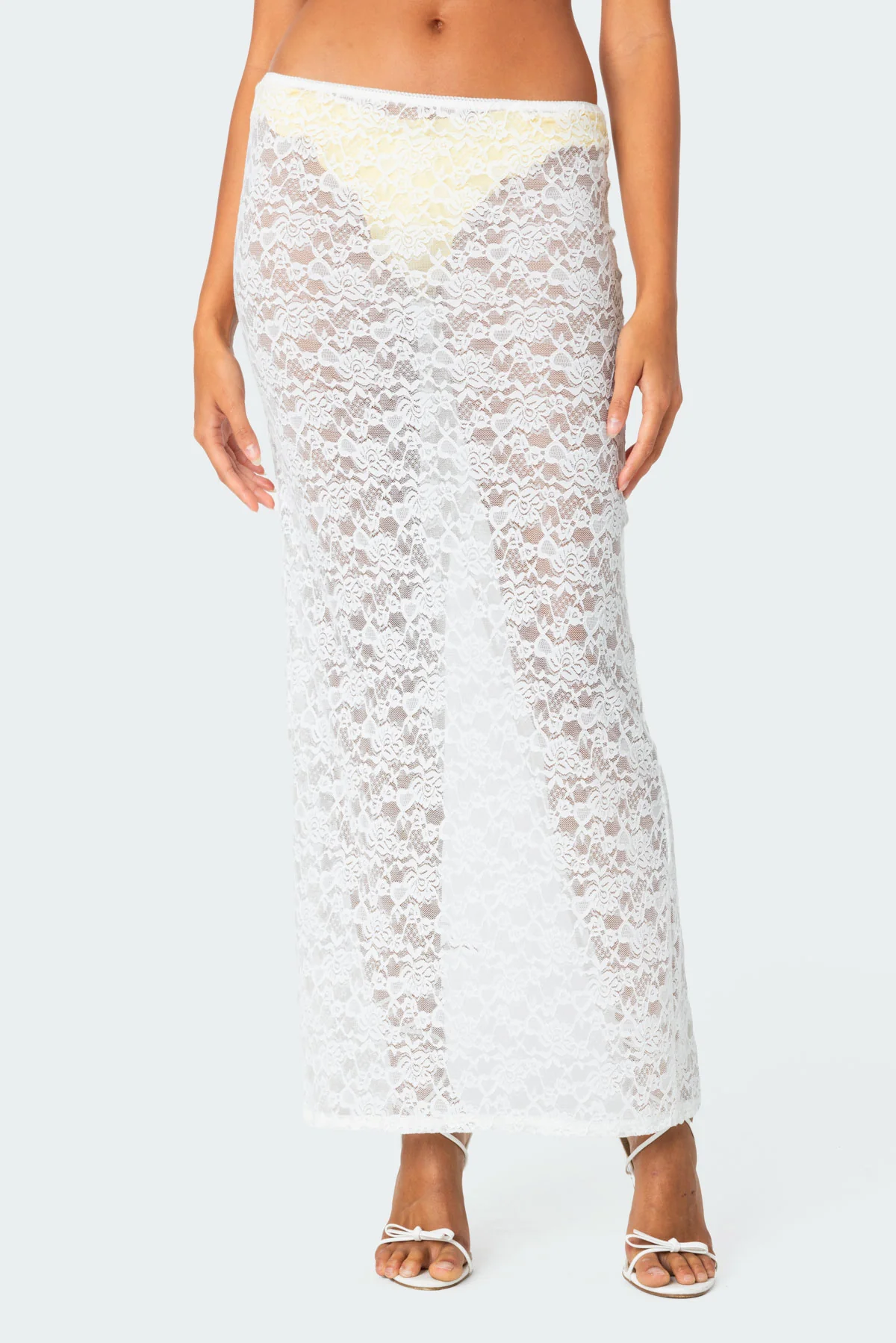 Oceana Sheer Lace Maxi Skirt - Image 2