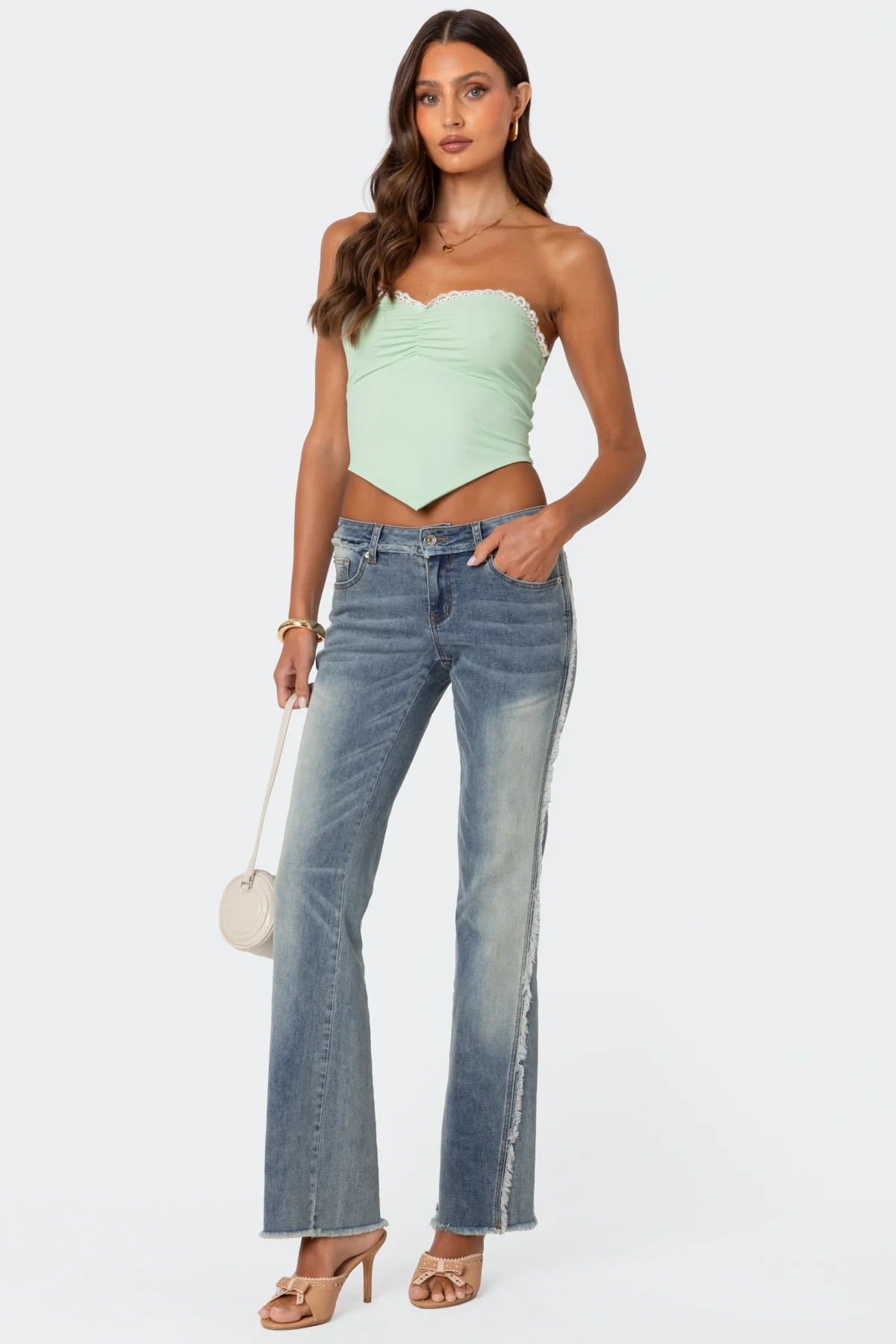 Cinched Strapless Triangle Top - Image 2
