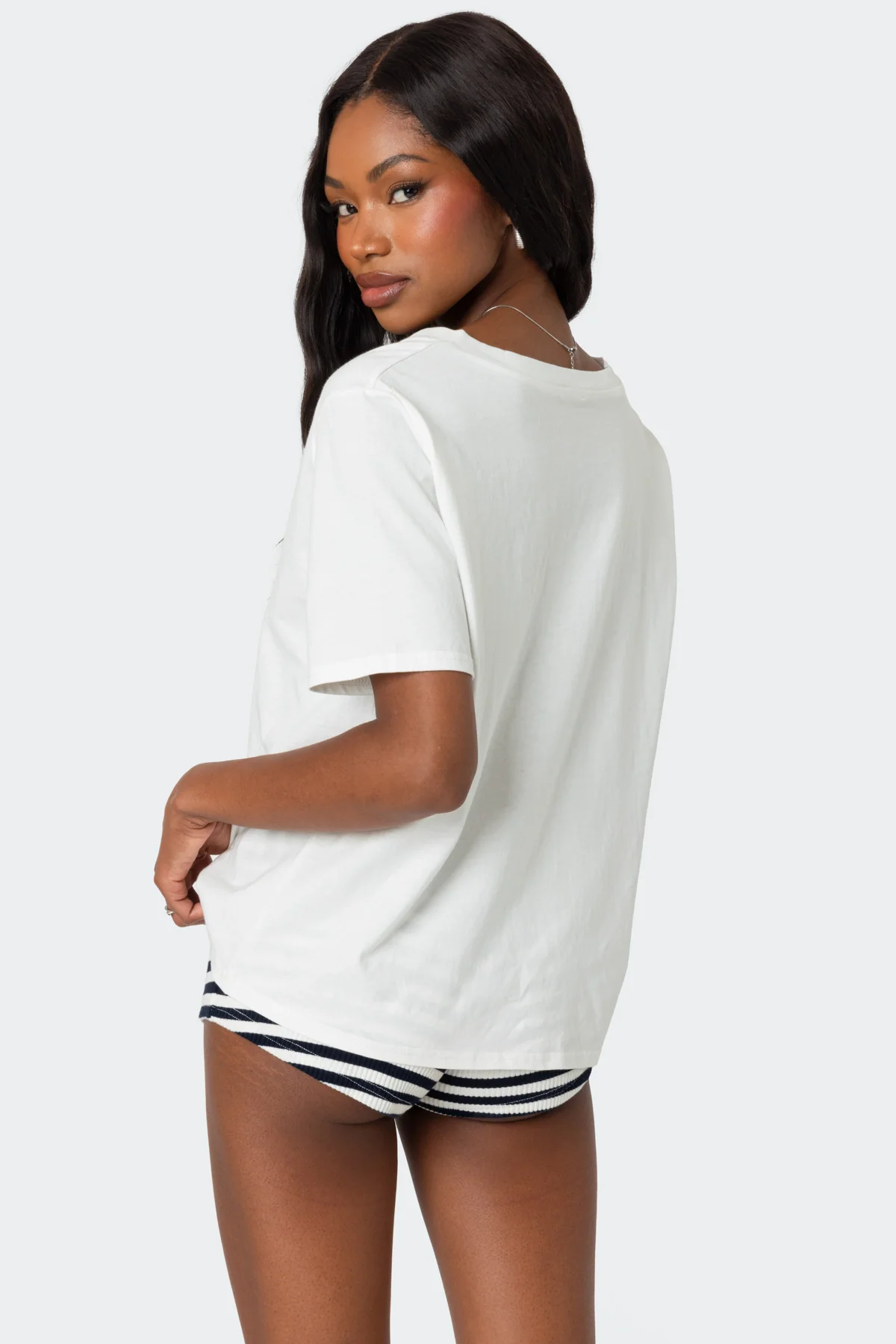 Loose Fit V Neck T Shirt - Image 5