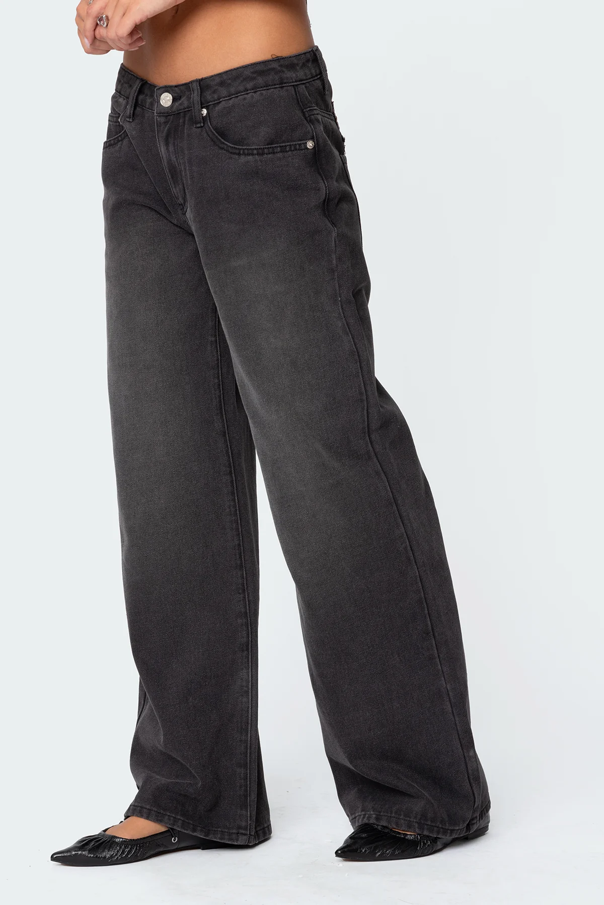 1980 Leopard Patch Low Rise Baggy Jeans - Image 3