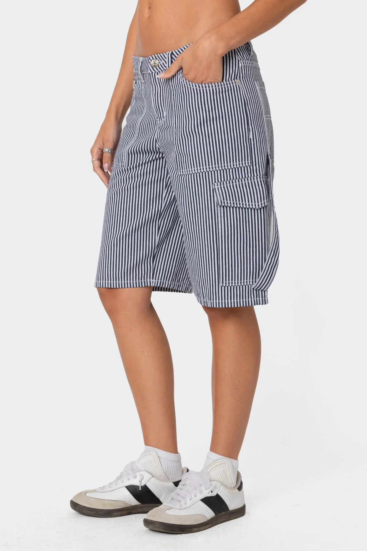 Friday Striped Low Rise Cargo Shorts - Image 4