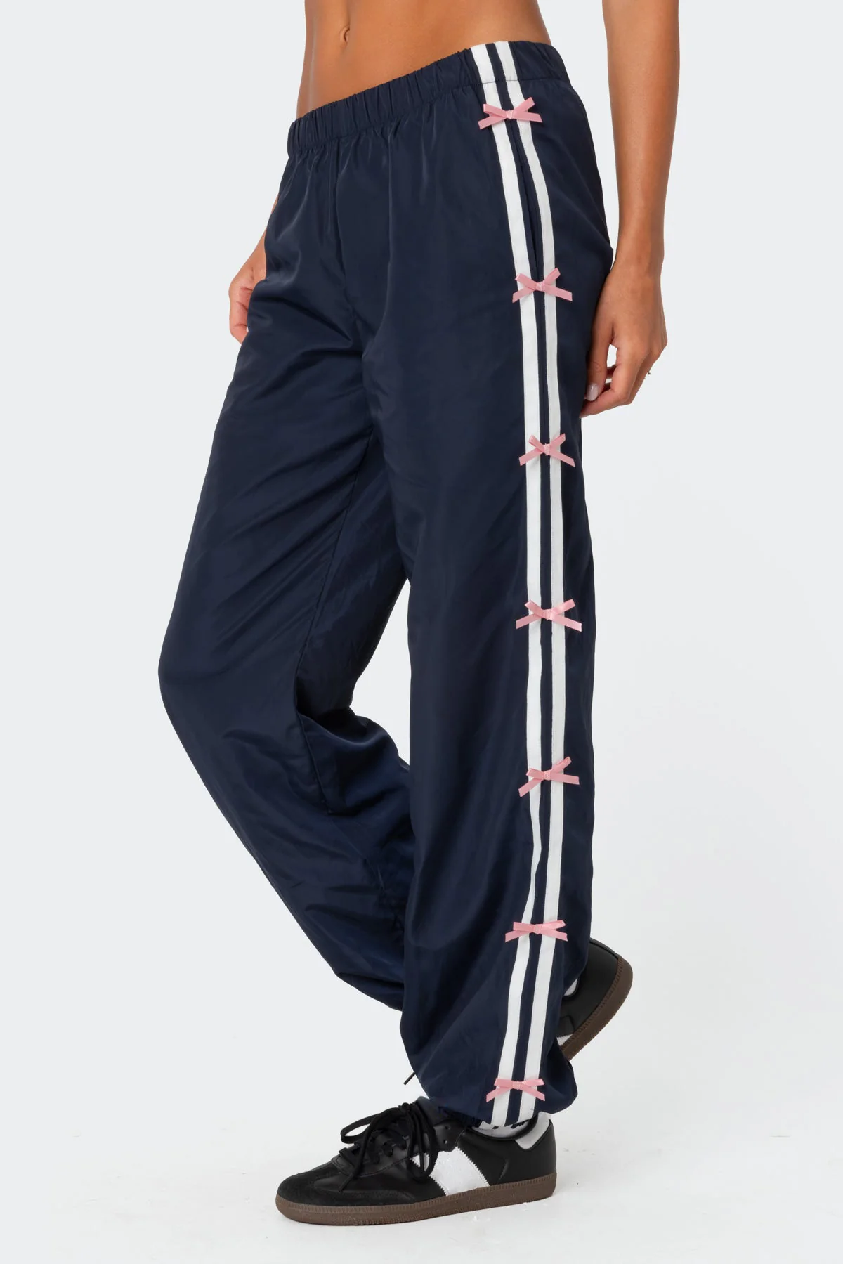Bow Stripe Nylon Track Pants - Image 2