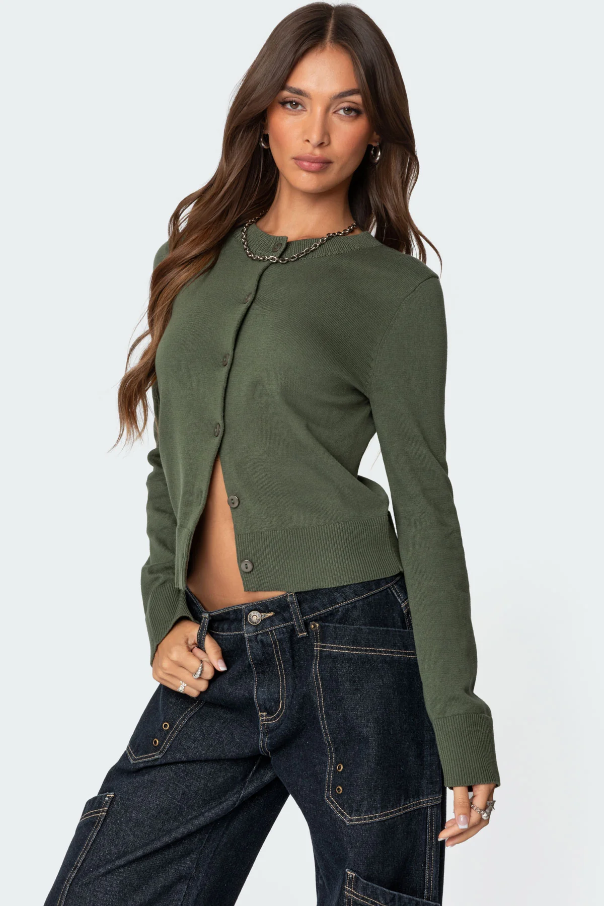 Hollie Button Up Cardigan - Image 3