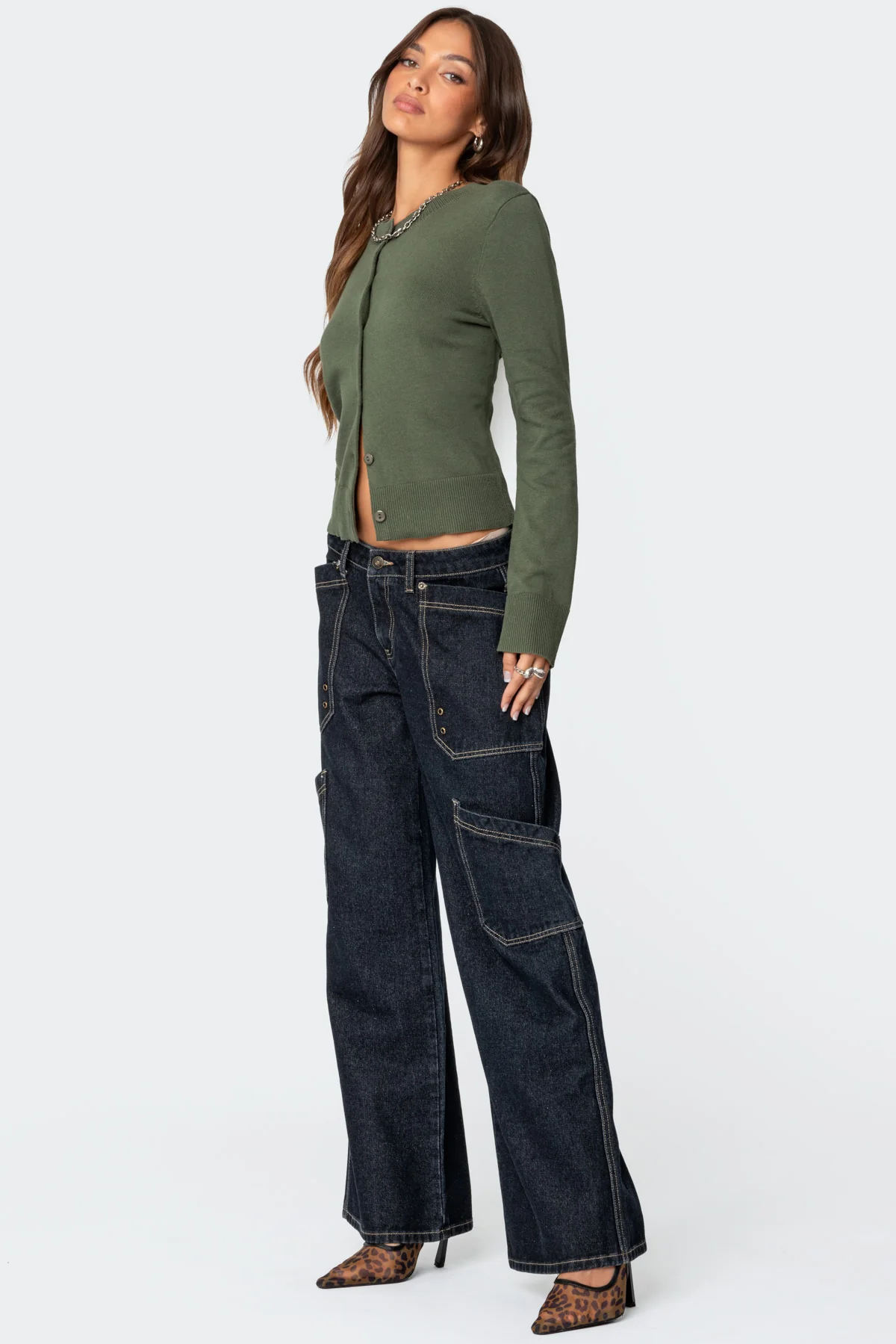 Hollie Button Up Cardigan - Image 4