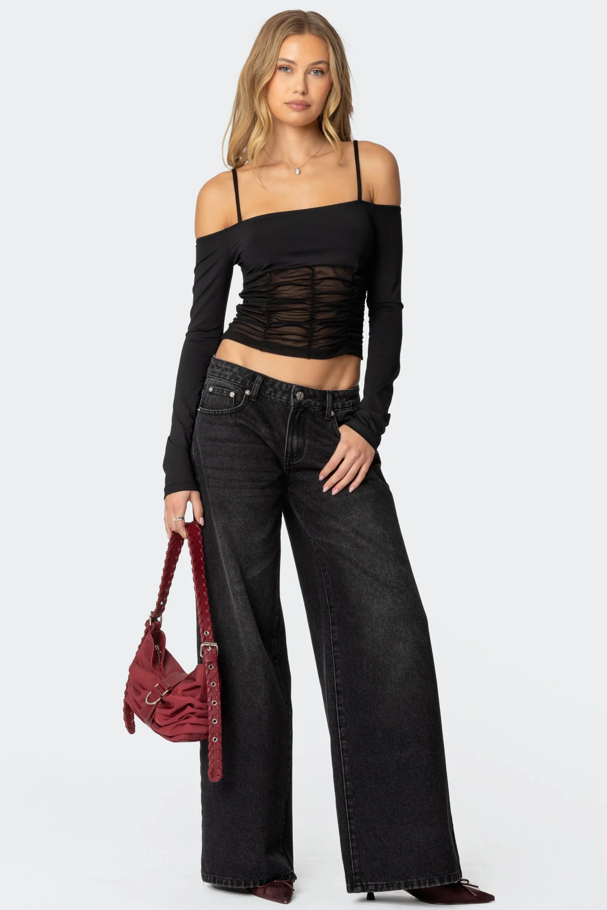 Vyxen Vintage Washed Low Rise Baggy Jeans - Image 5