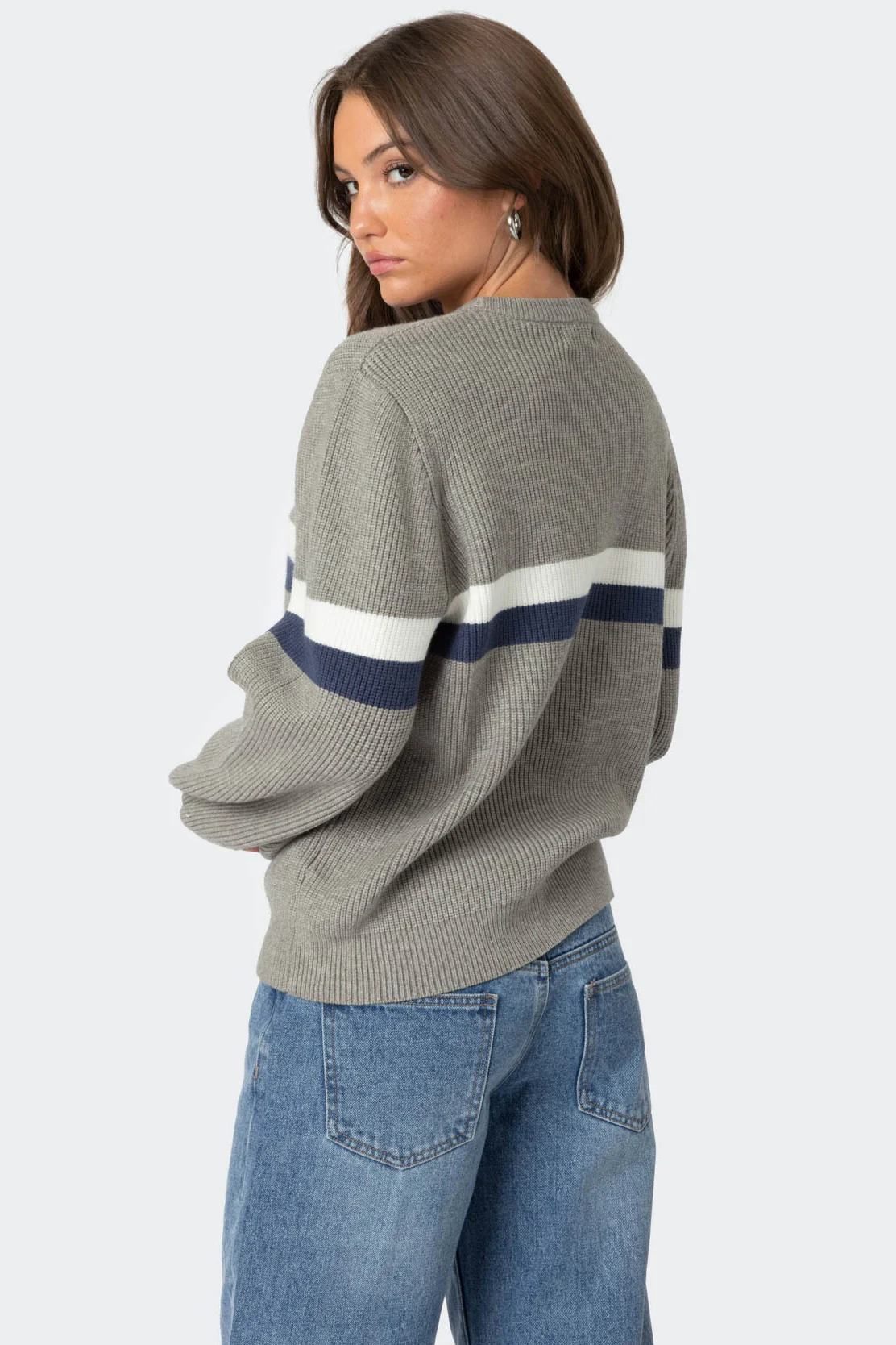 Nautical Striped Oversized Sweater - Image 5